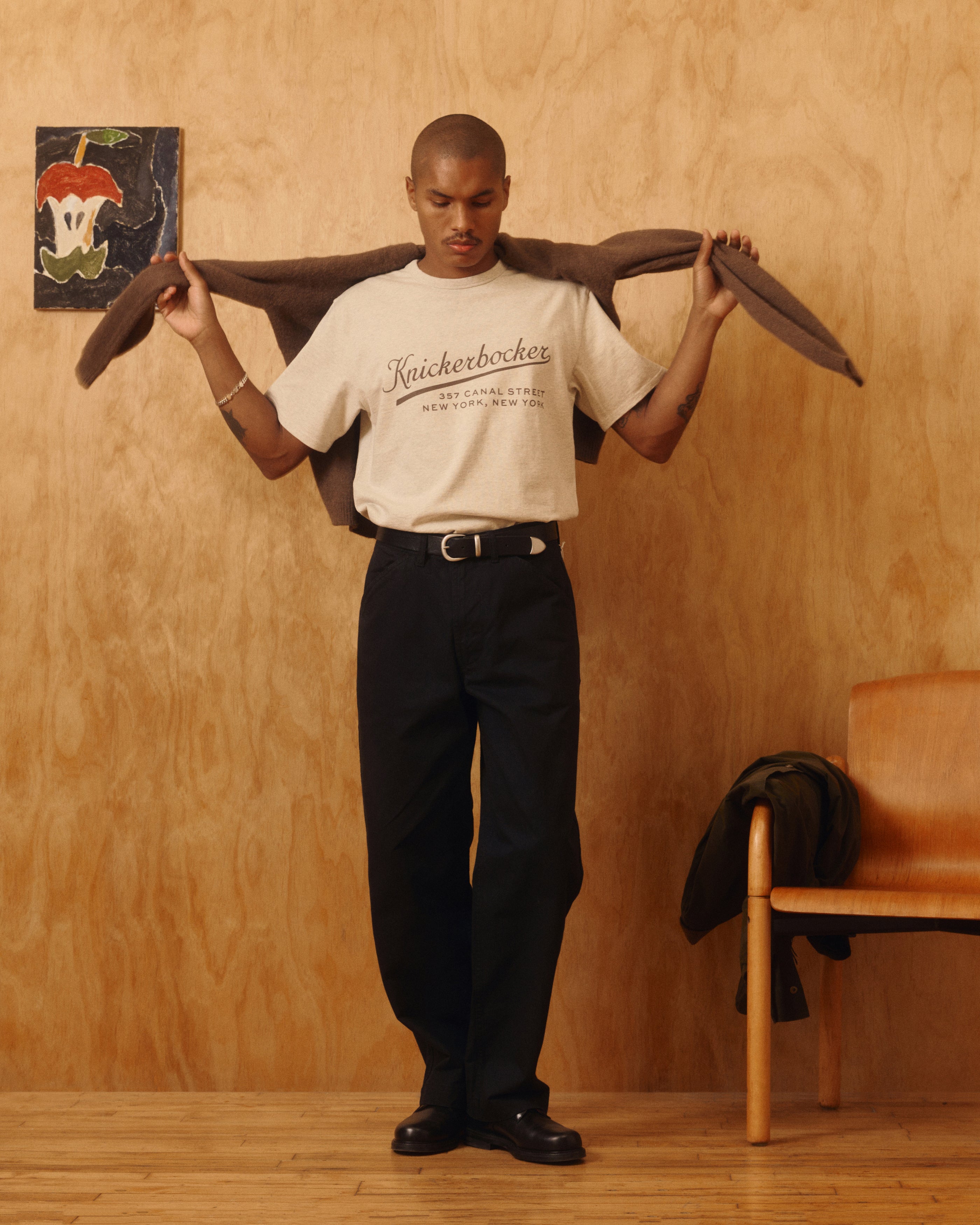 Stadium Heavyweight T-Shirt in Oat Grey