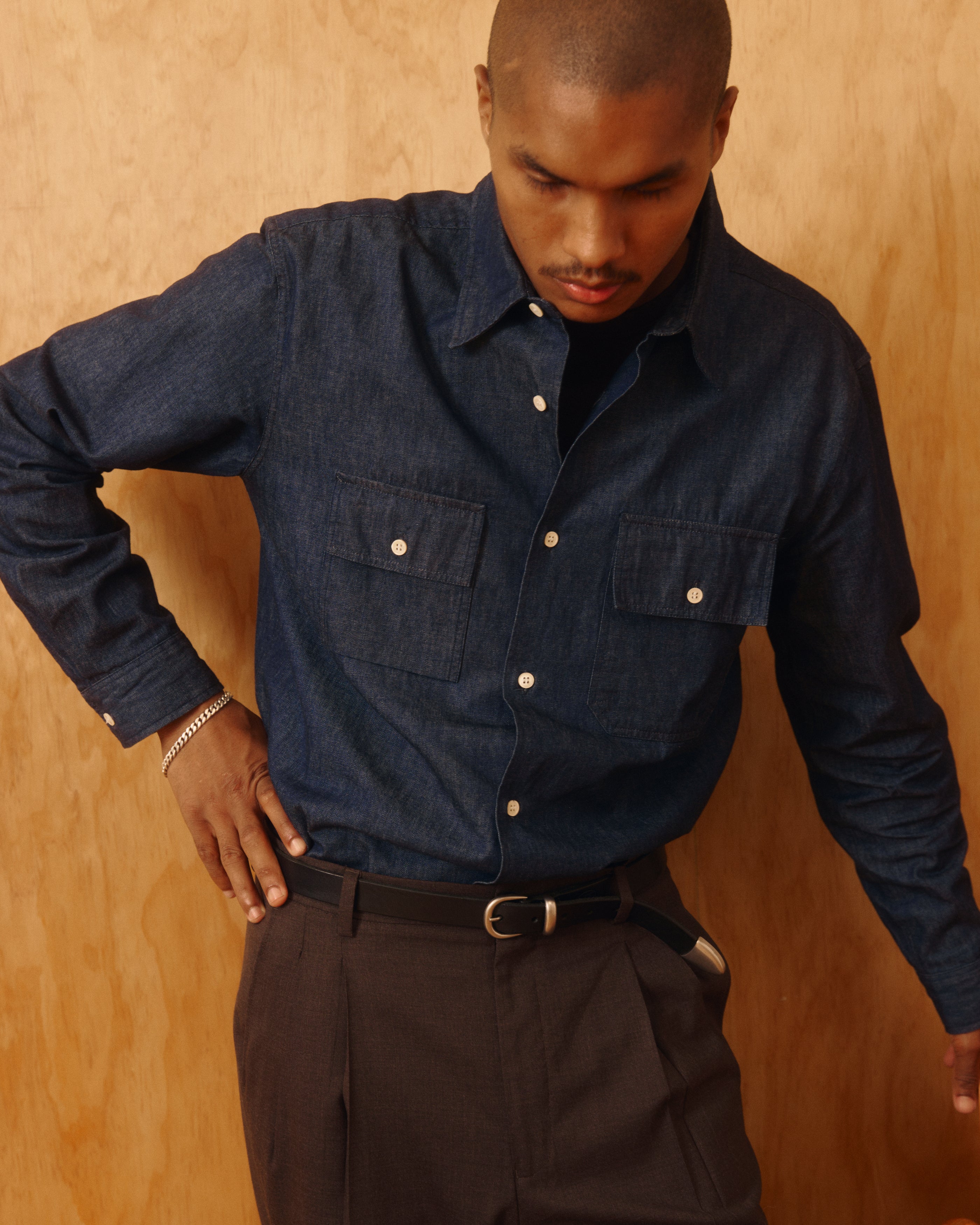 Pacific Denim Shirt in Dark Wash Indigo