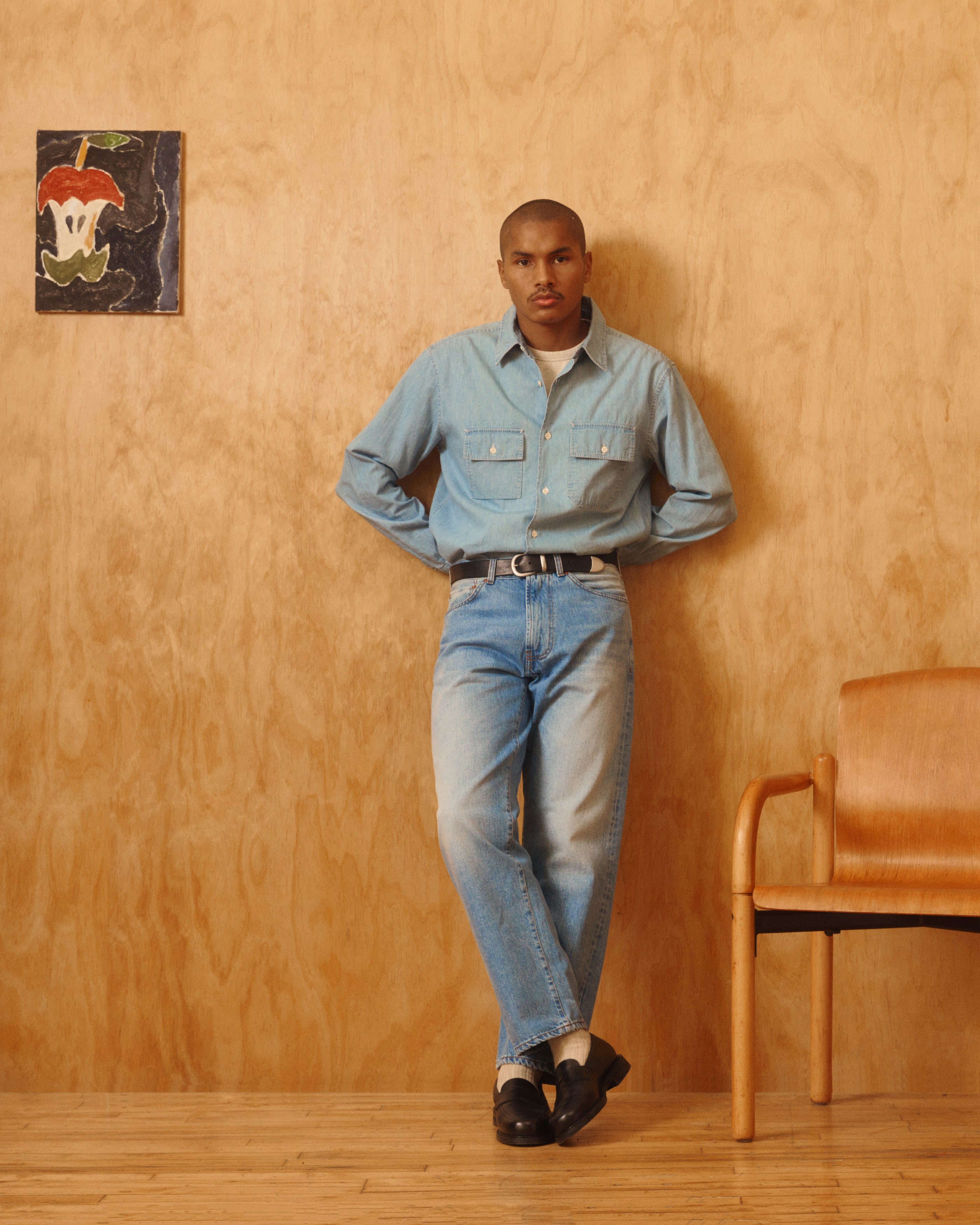 Pacific Denim Shirt in Light Wash Indigo