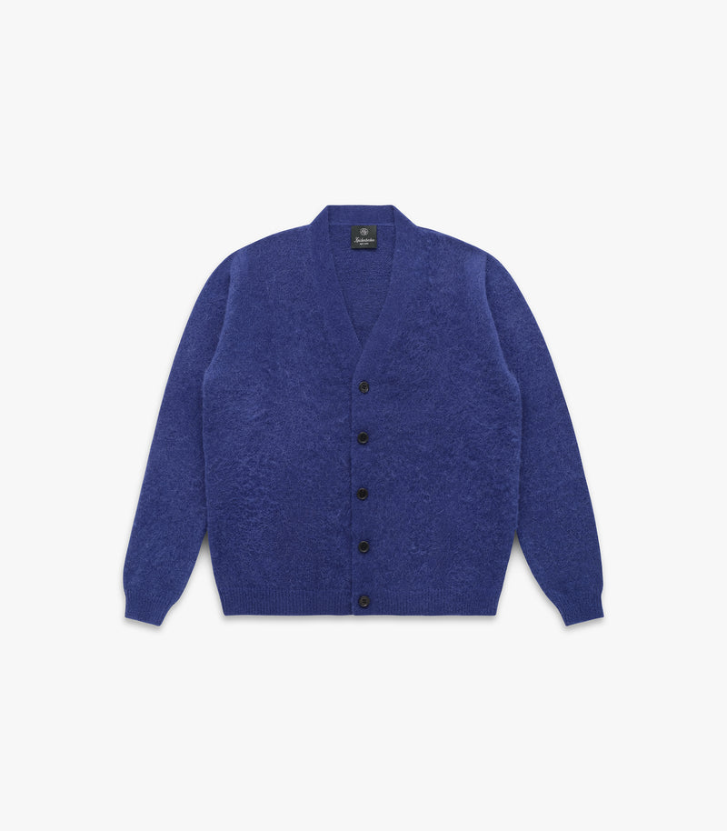 Amos Alpaca Cardigan in Deep Blue