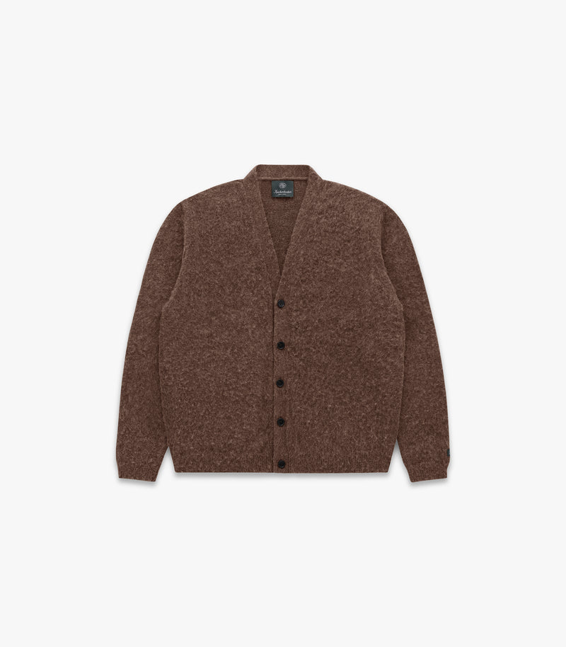 Amos Alpaca Cardigan in Brown