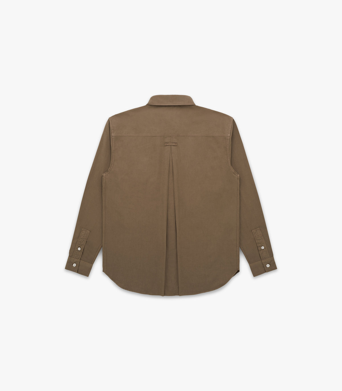Atlas Cotton Poplin Shirt in Loden Brown