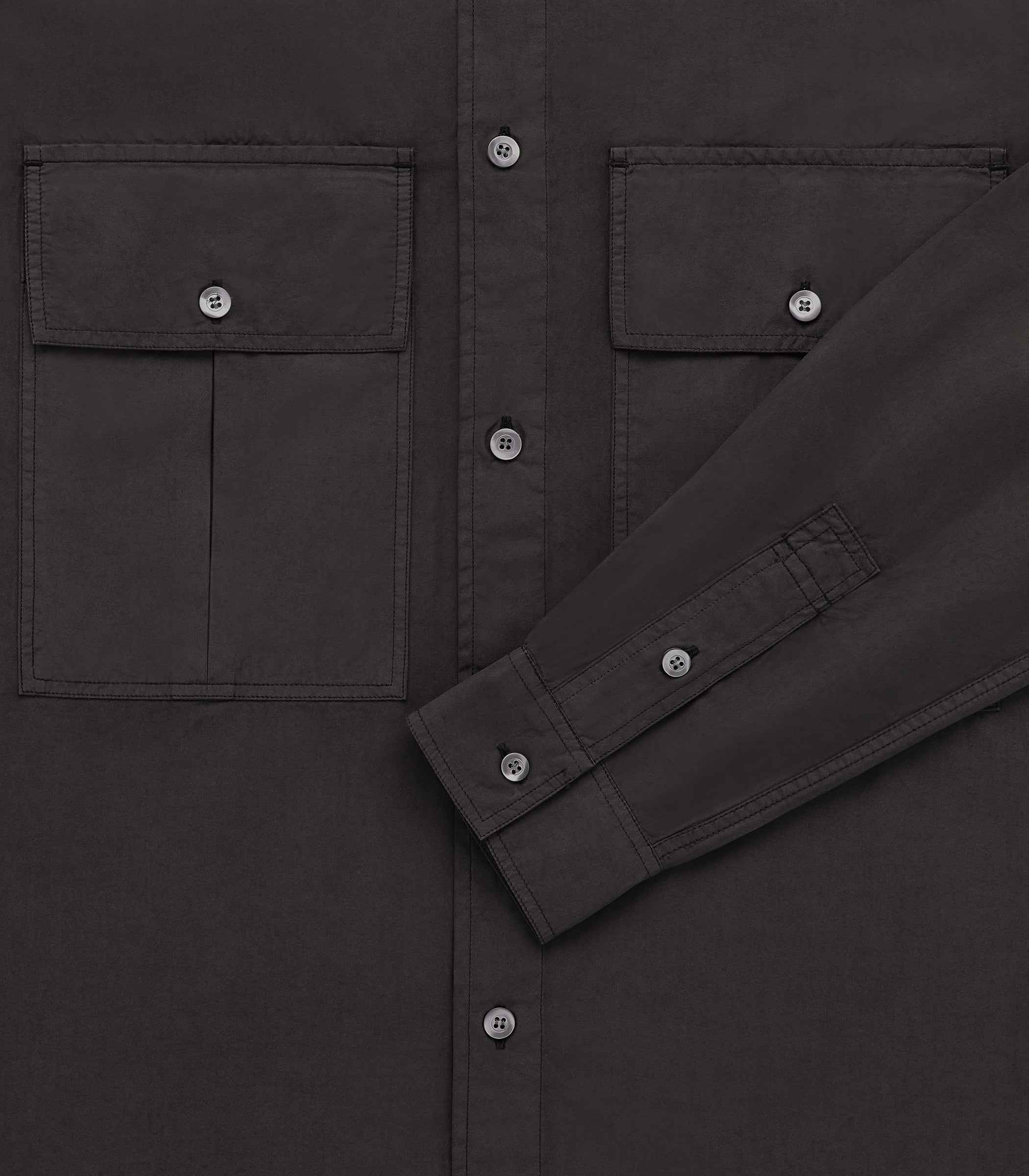 Atlas Cotton Poplin Shirt in Peat