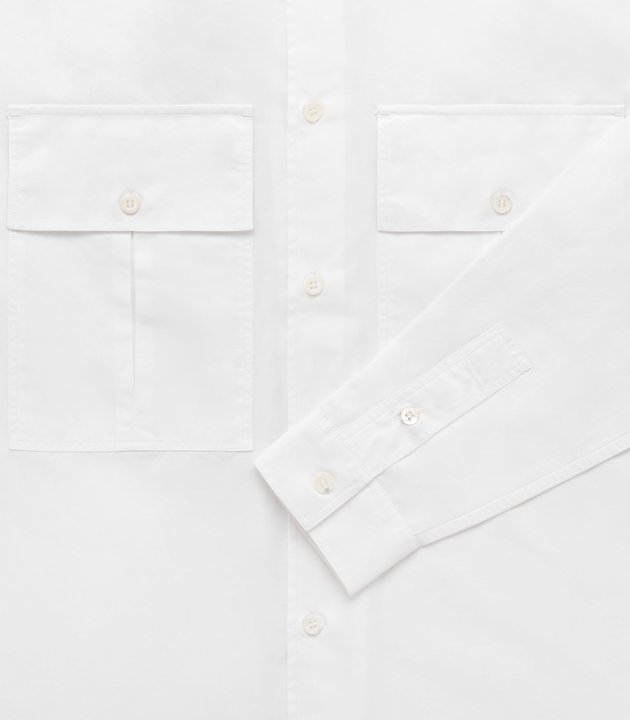 Atlas Cotton Poplin Shirt in White