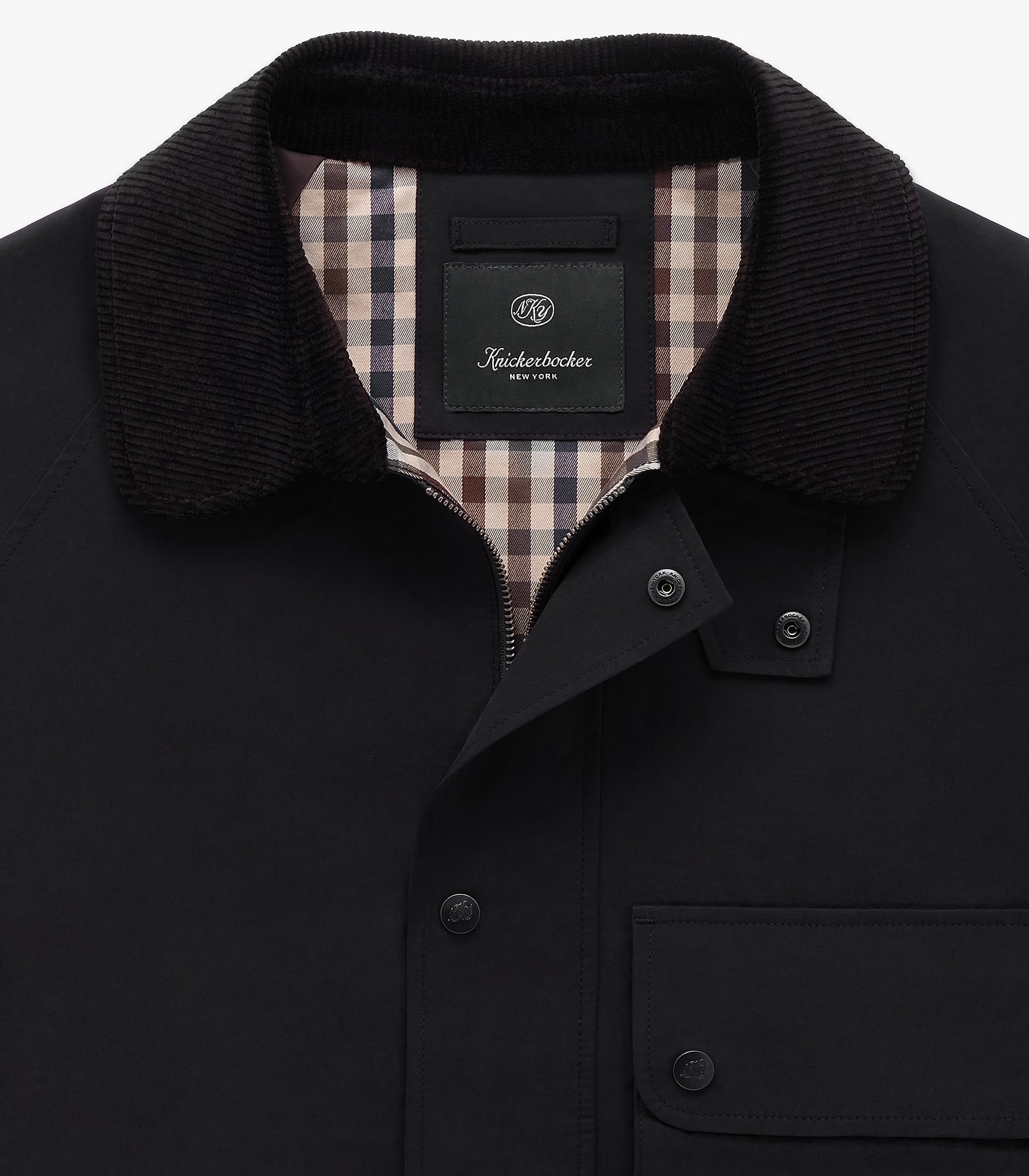 Bay Waxed Cotton & Nylon Jacket in Navy