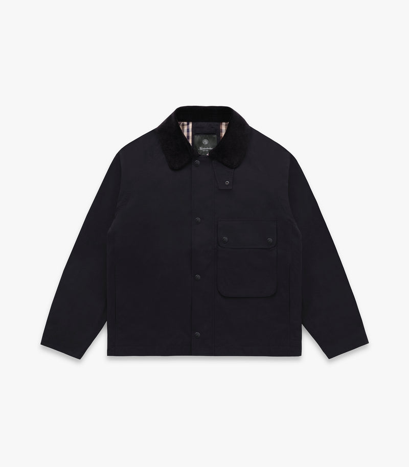 Bay Waxed Cotton & Nylon Jacket in Navy