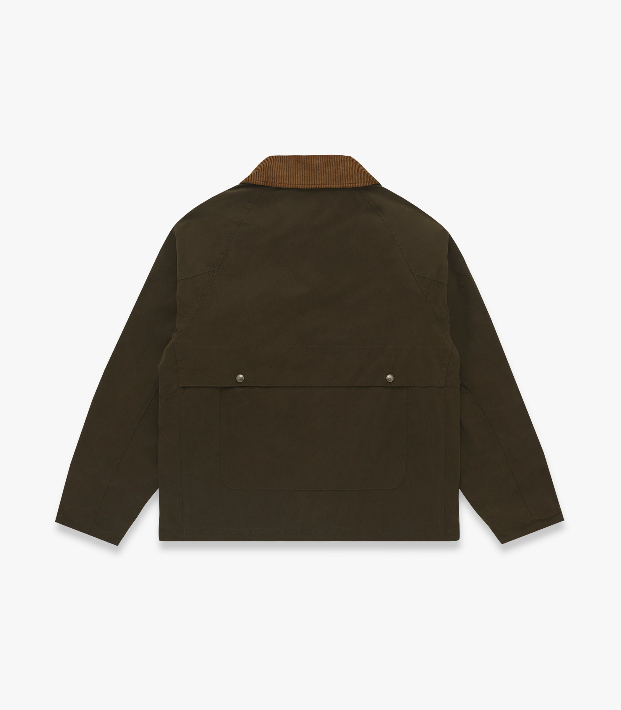 Bay Waxed Cotton & Nylon Jacket in Olive