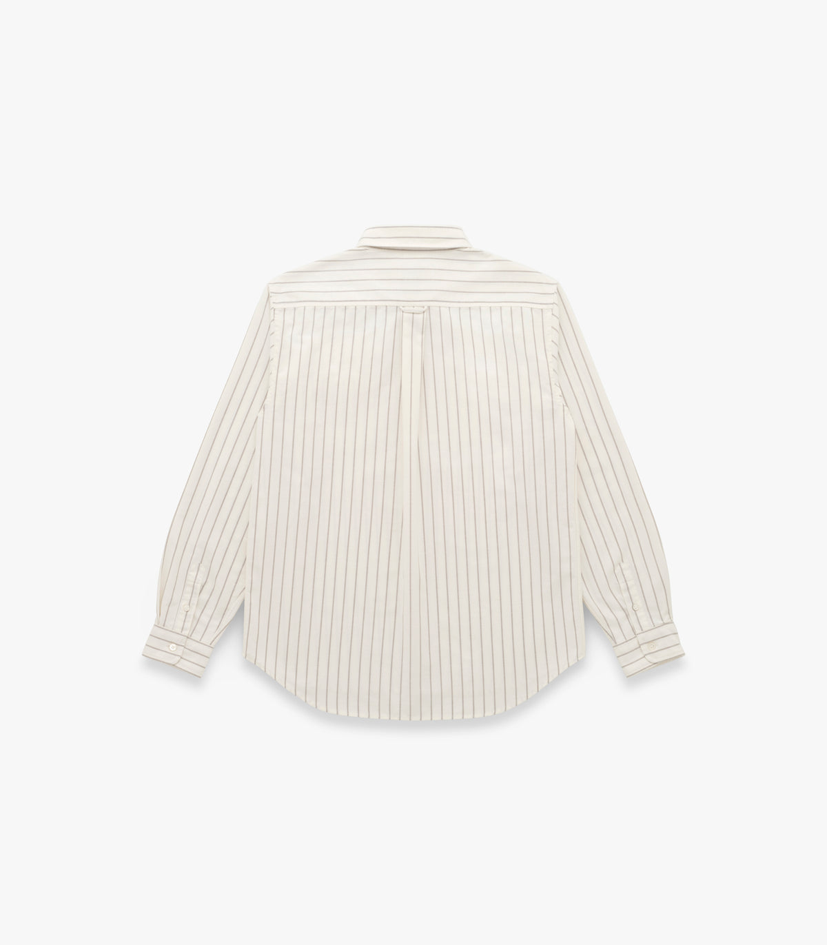 "Beefy" Cotton Oxford in Bone & Olive Stripe