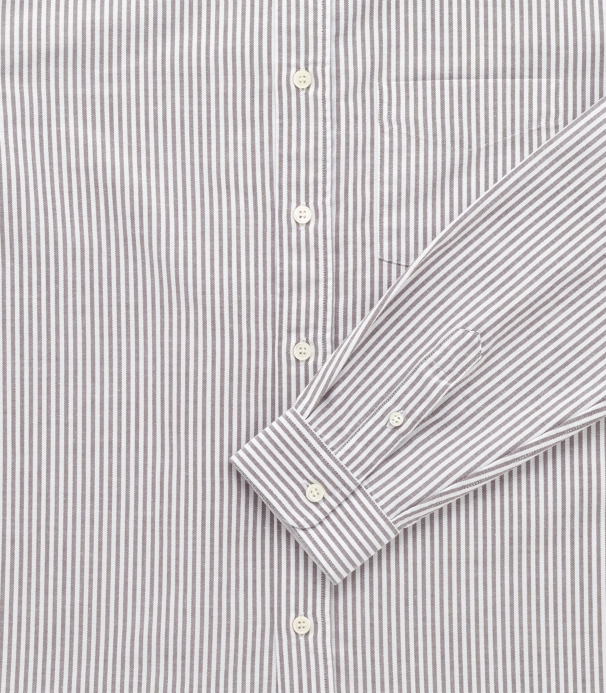 "Beefy" Cotton Oxford in Brown Stripe