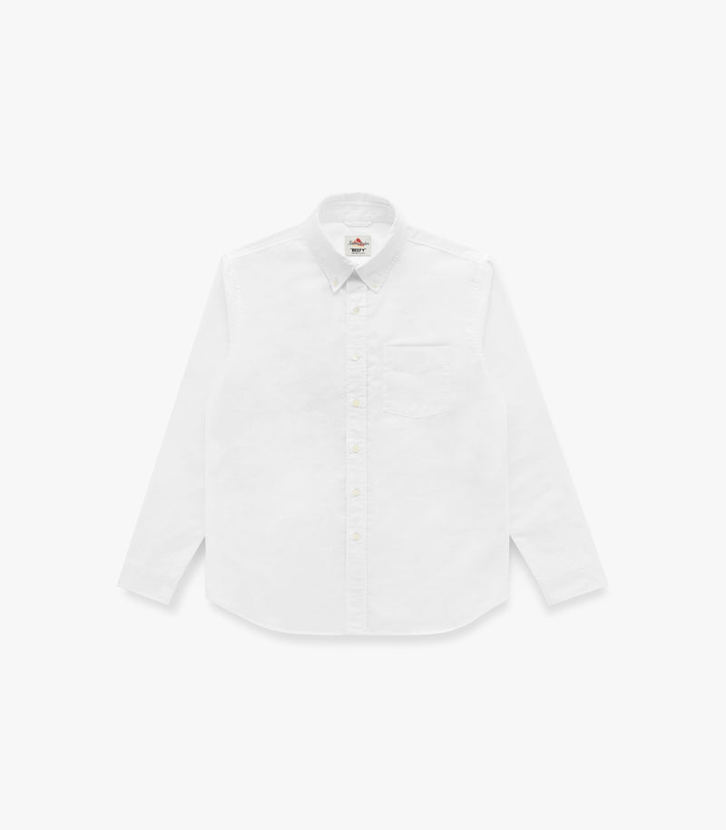 "Beefy" Cotton Oxford in White