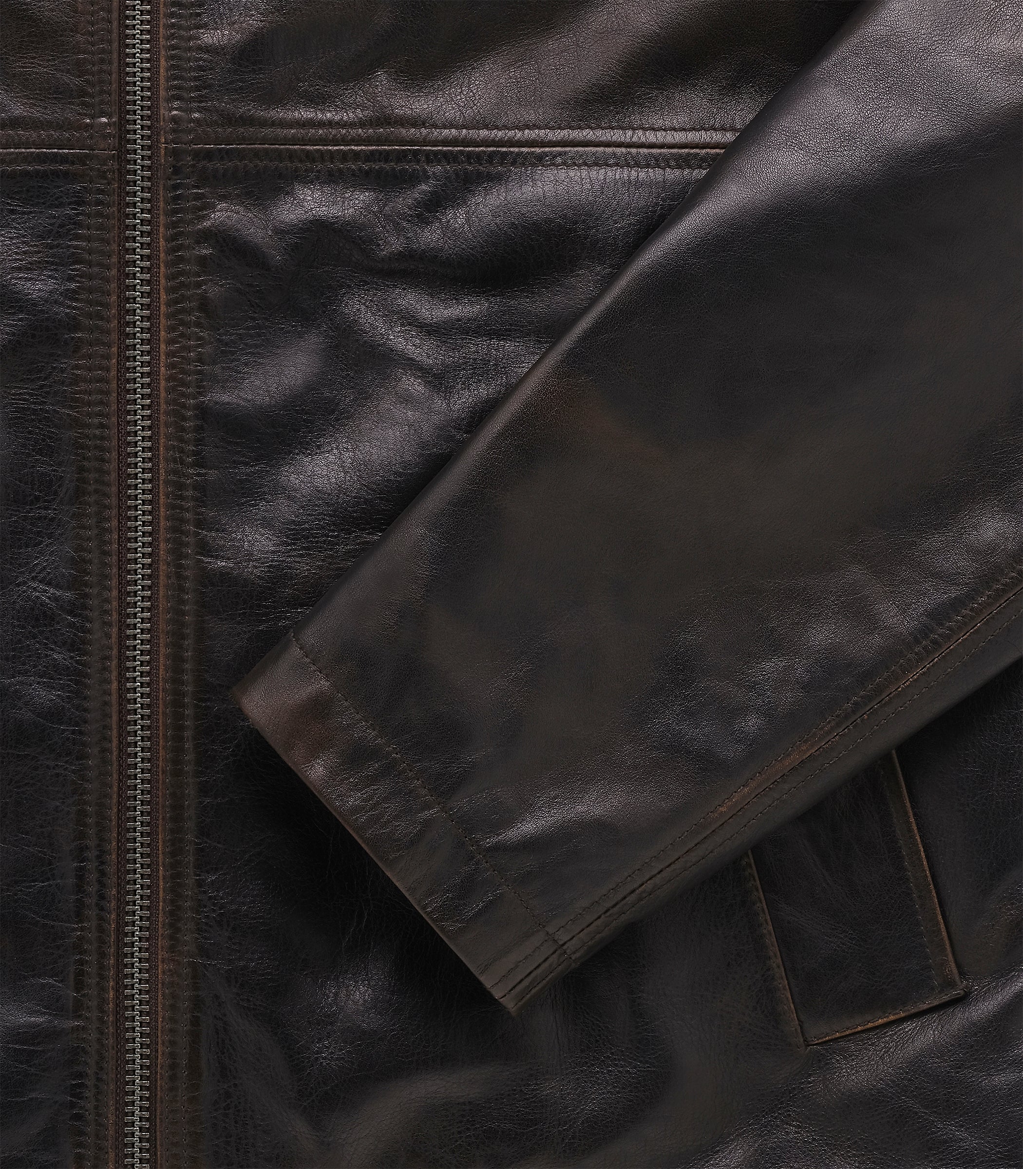Benson Leather Jacket in Brown