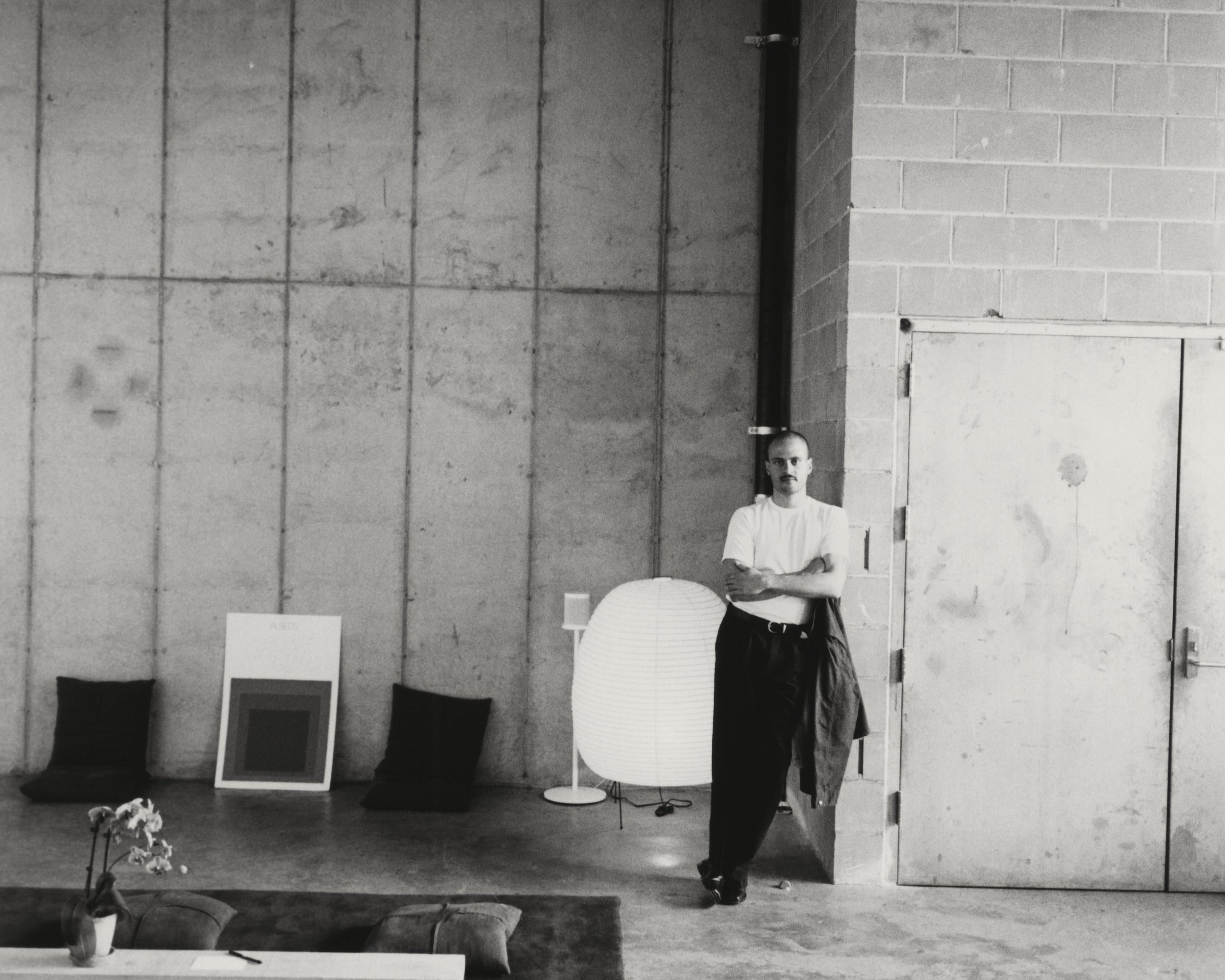 Michel Oscar Monegro standing in the studio space in LAOBRA