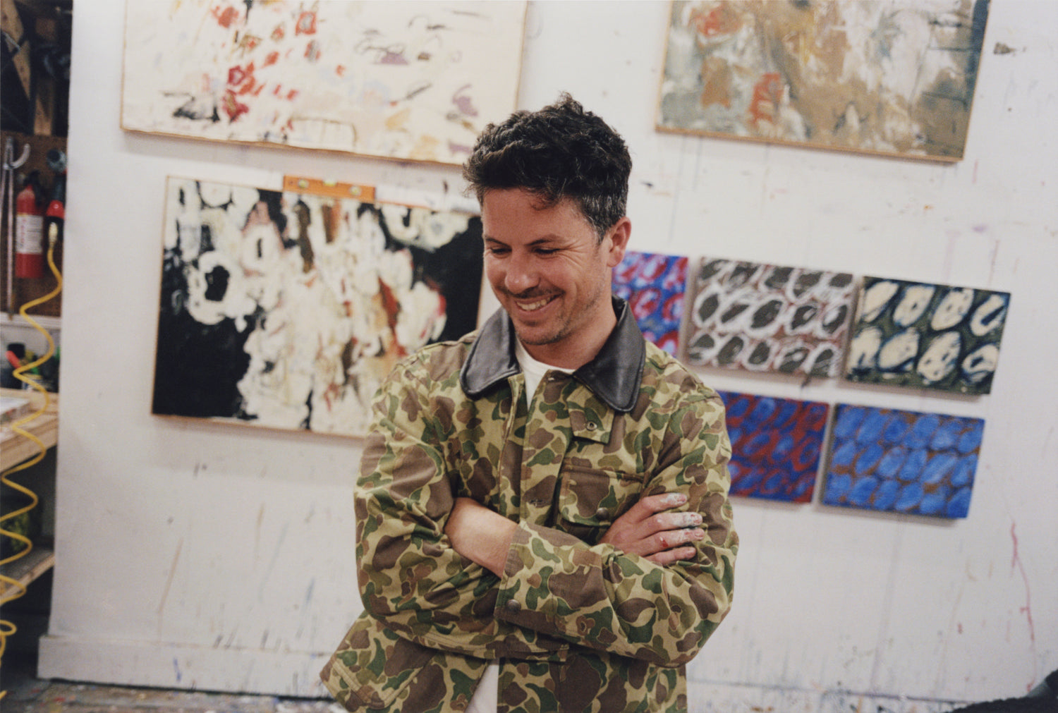 Joe Henry Baker smiling in his studio