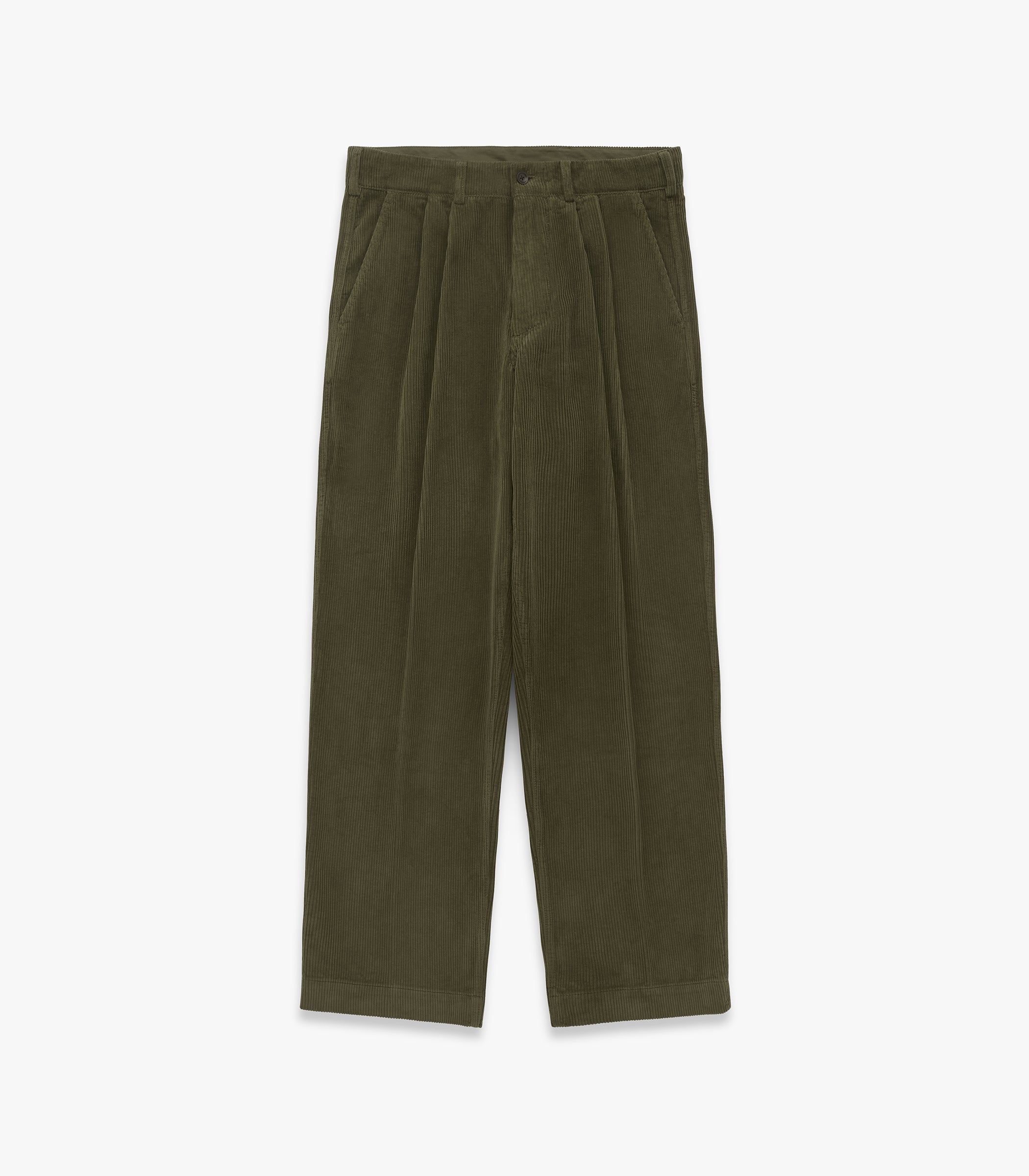 Canal Pleated Corduroy Cotton Pant