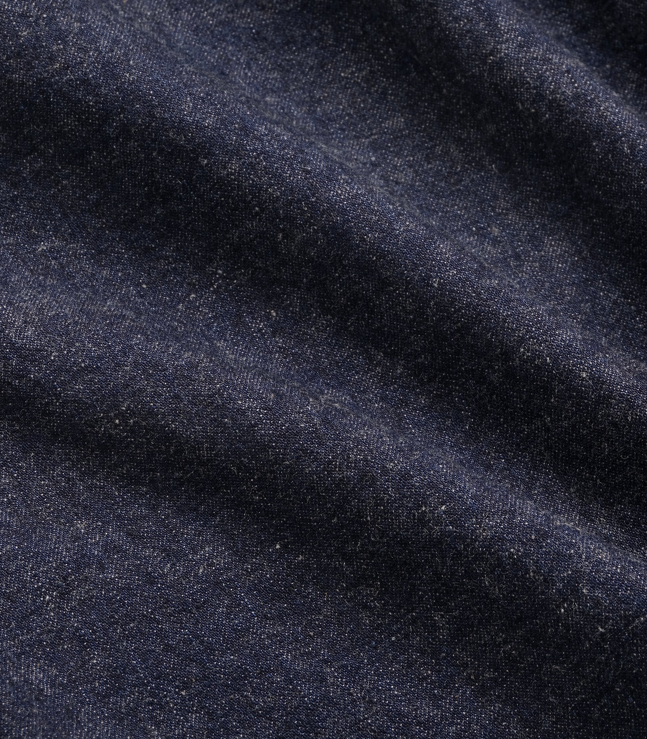 Canal Pleated Denim Cotton & Linen Short in Indigo