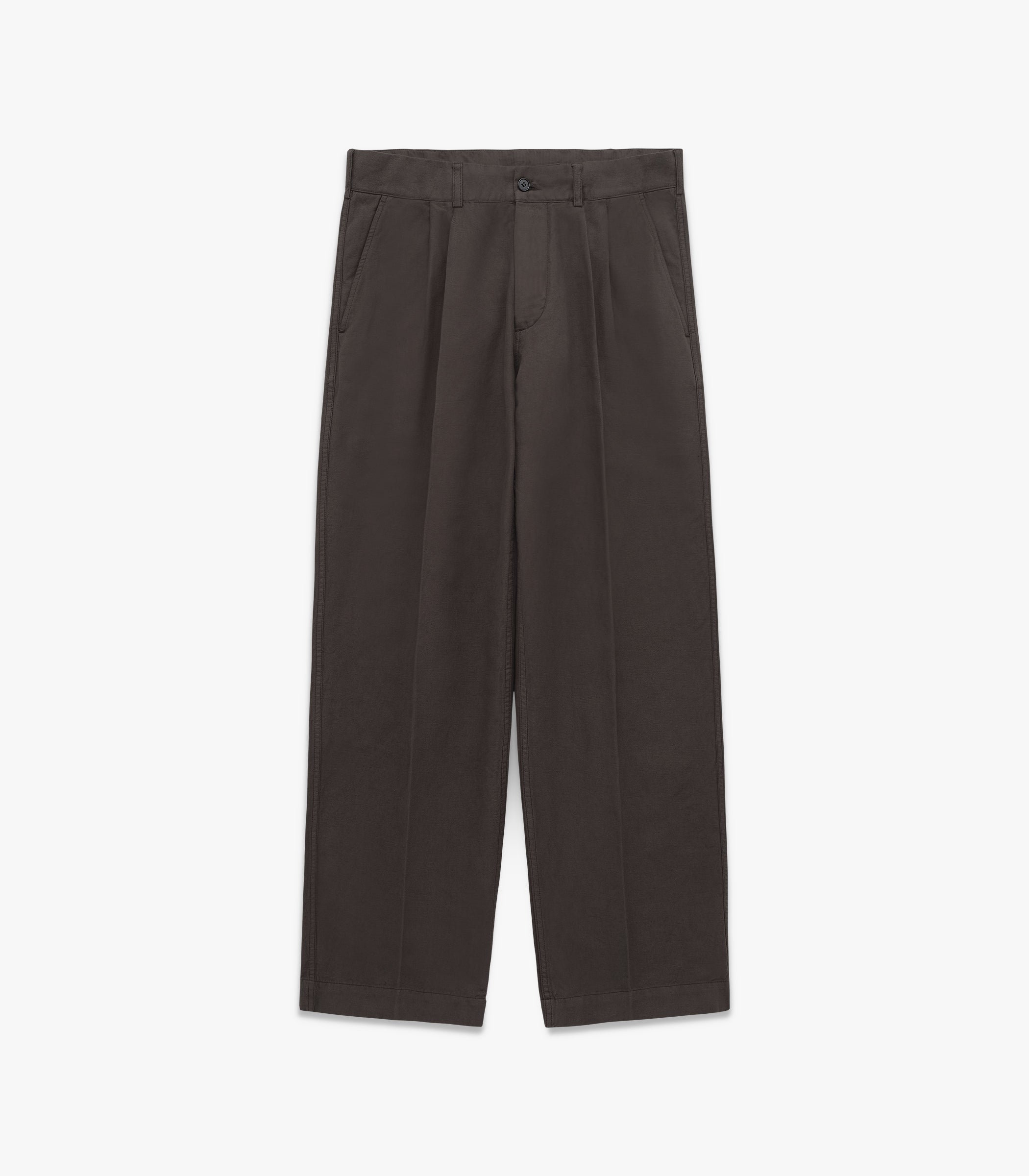 Canal Pleated Twill Cotton & Linen Pant