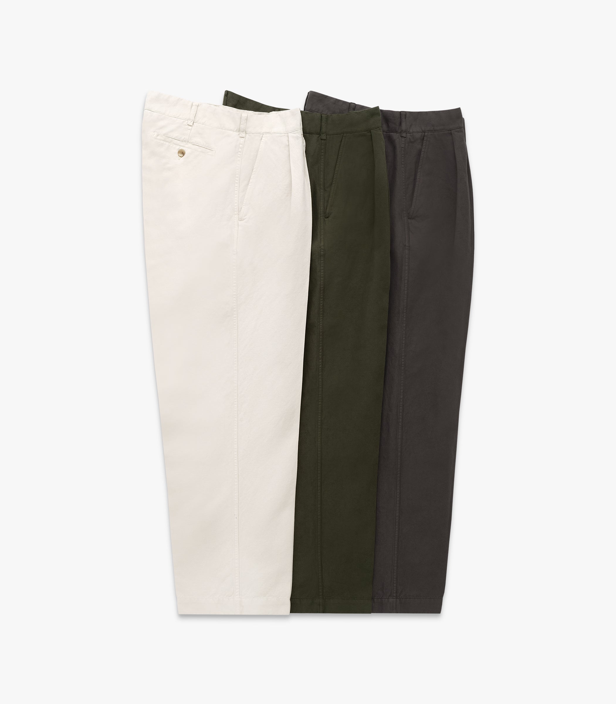 Canal Pleated Twill Cotton & Linen Pant in Group