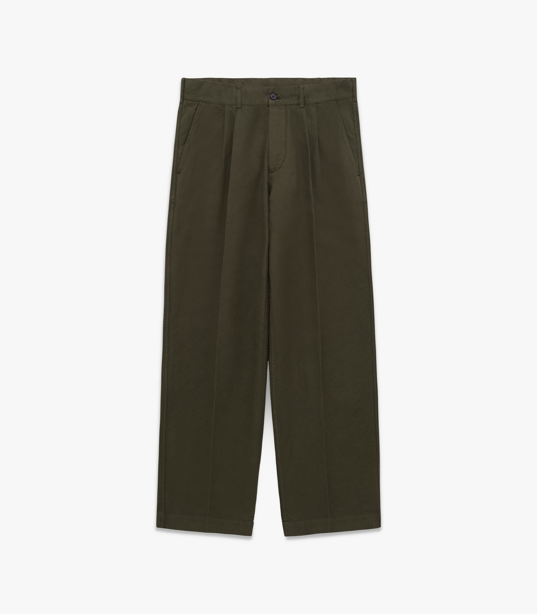Canal Pleated Twill Cotton & Linen Pant