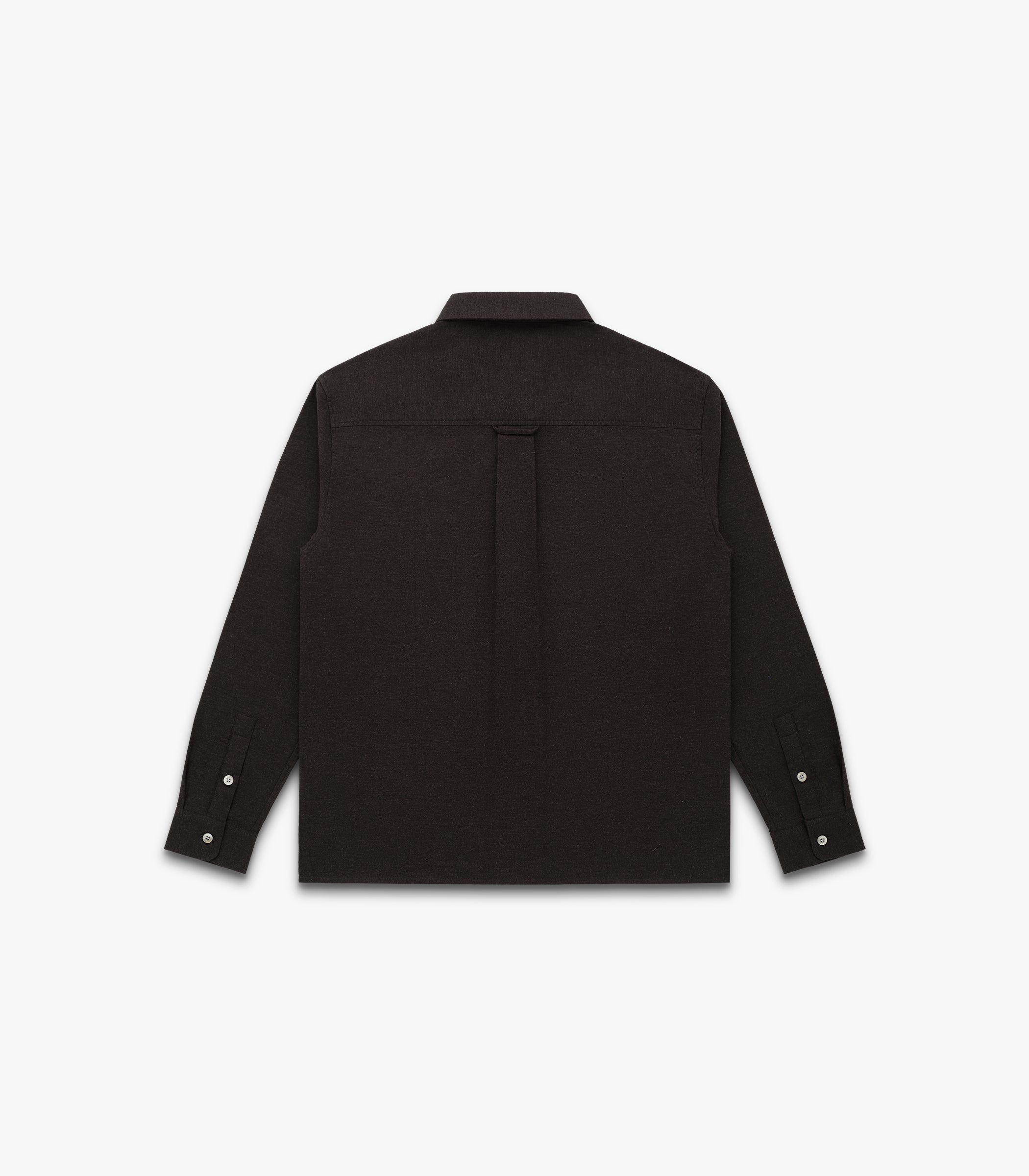 Carmine Flannel Twill Cotton Shirt in Coffee