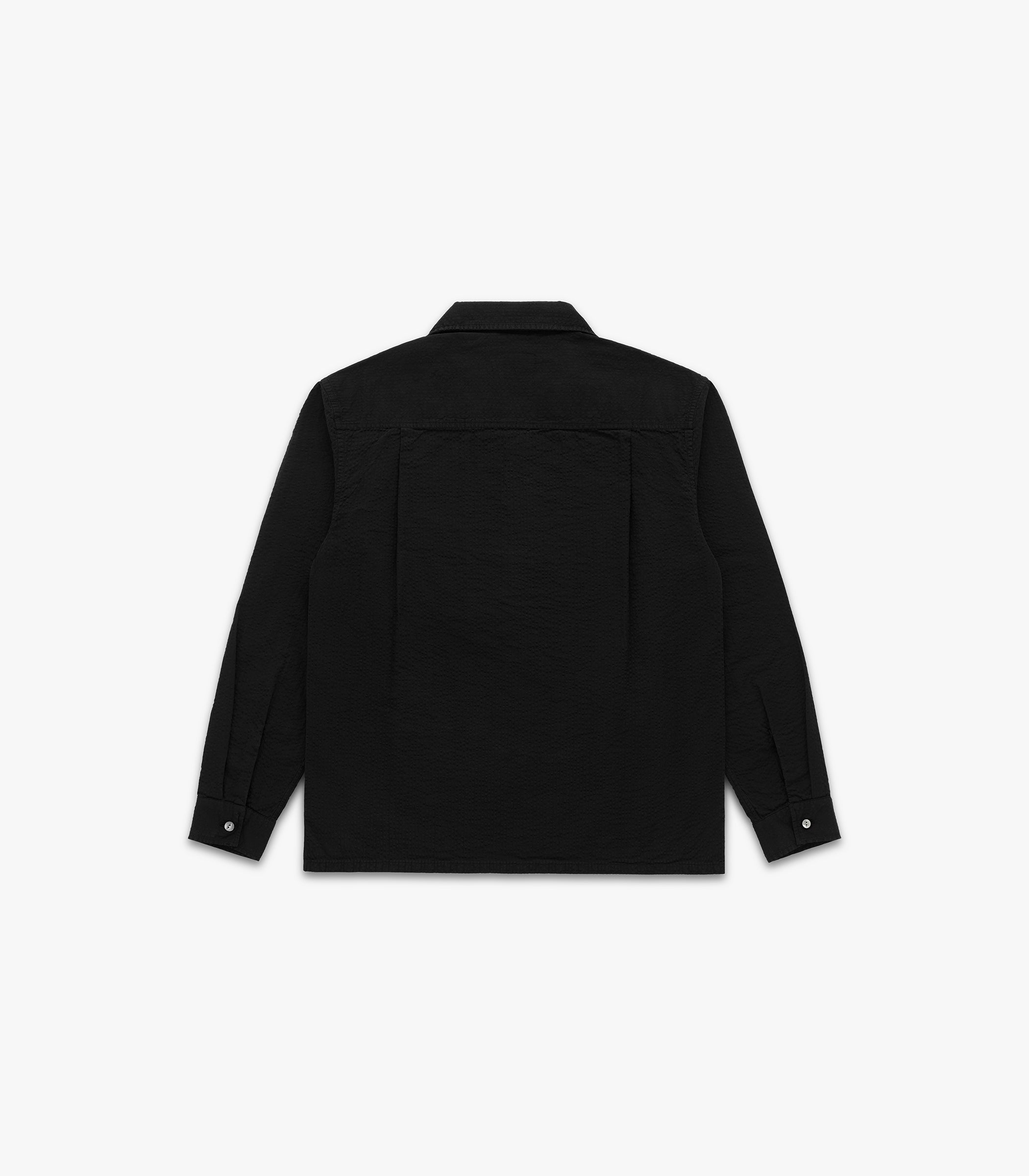 Fulton Seersucker Shirt in Black