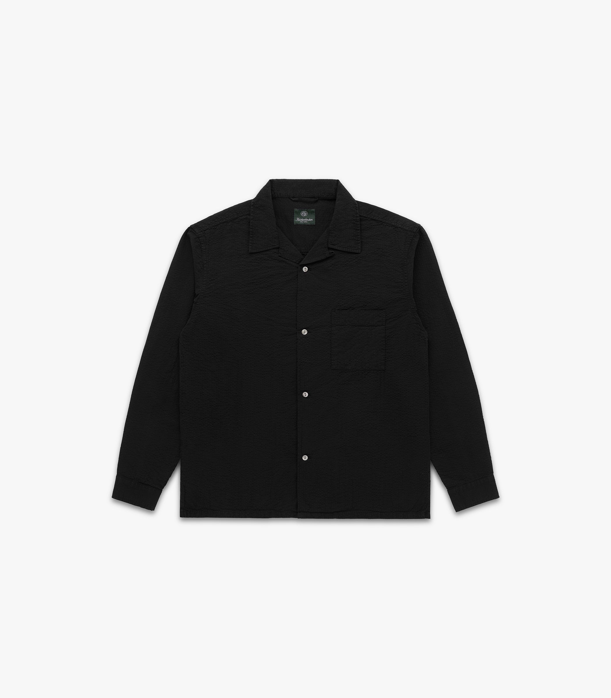 Fulton Seersucker Shirt in Black