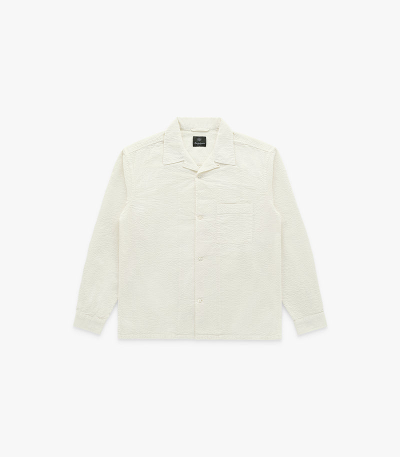 Fulton Seersucker Shirt in Bone