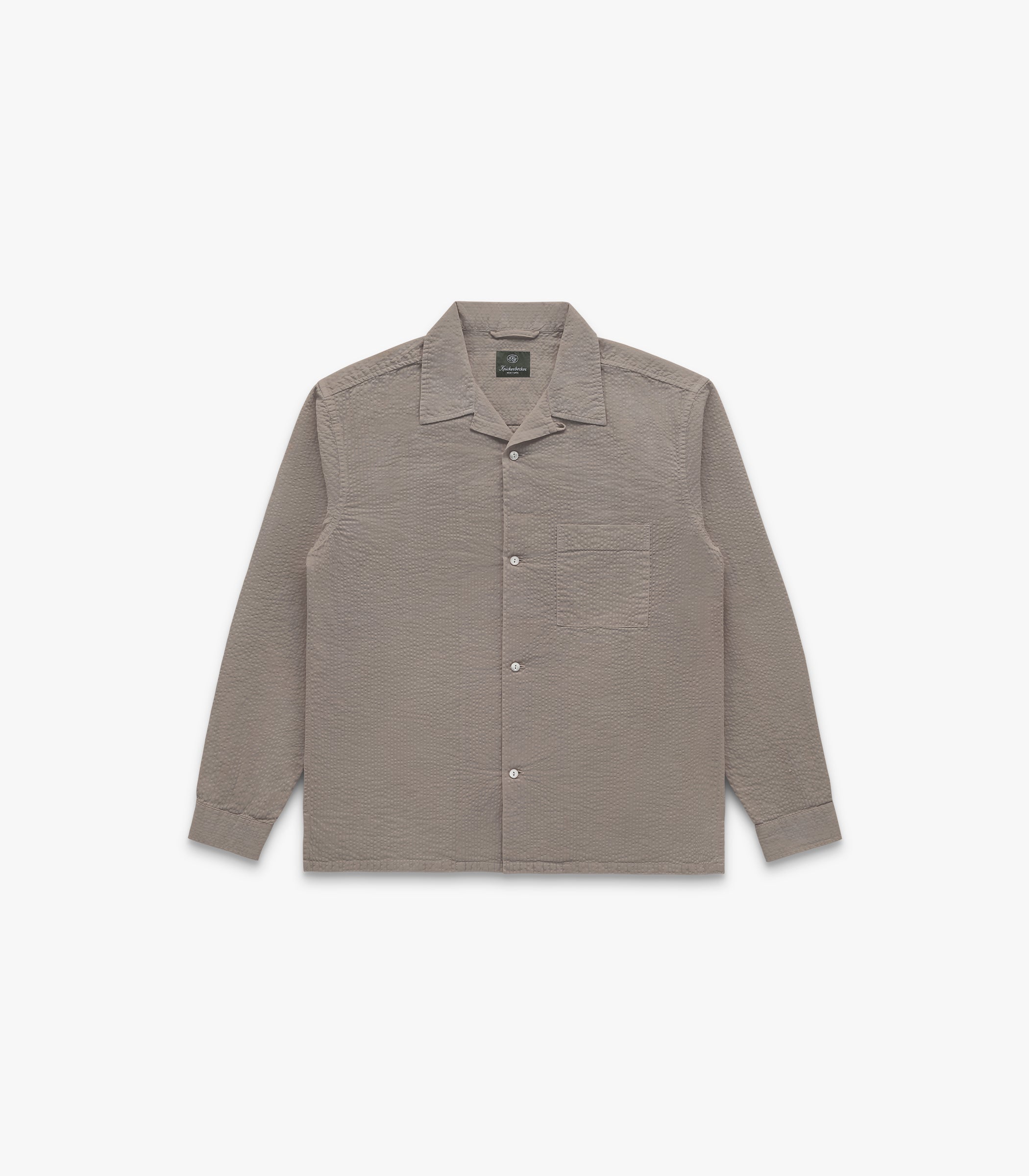 Fulton Seersucker Shirt in Moon Rock