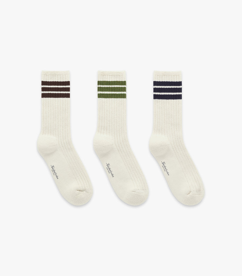 Gym Rib Socks in Variety Pack B-B-G