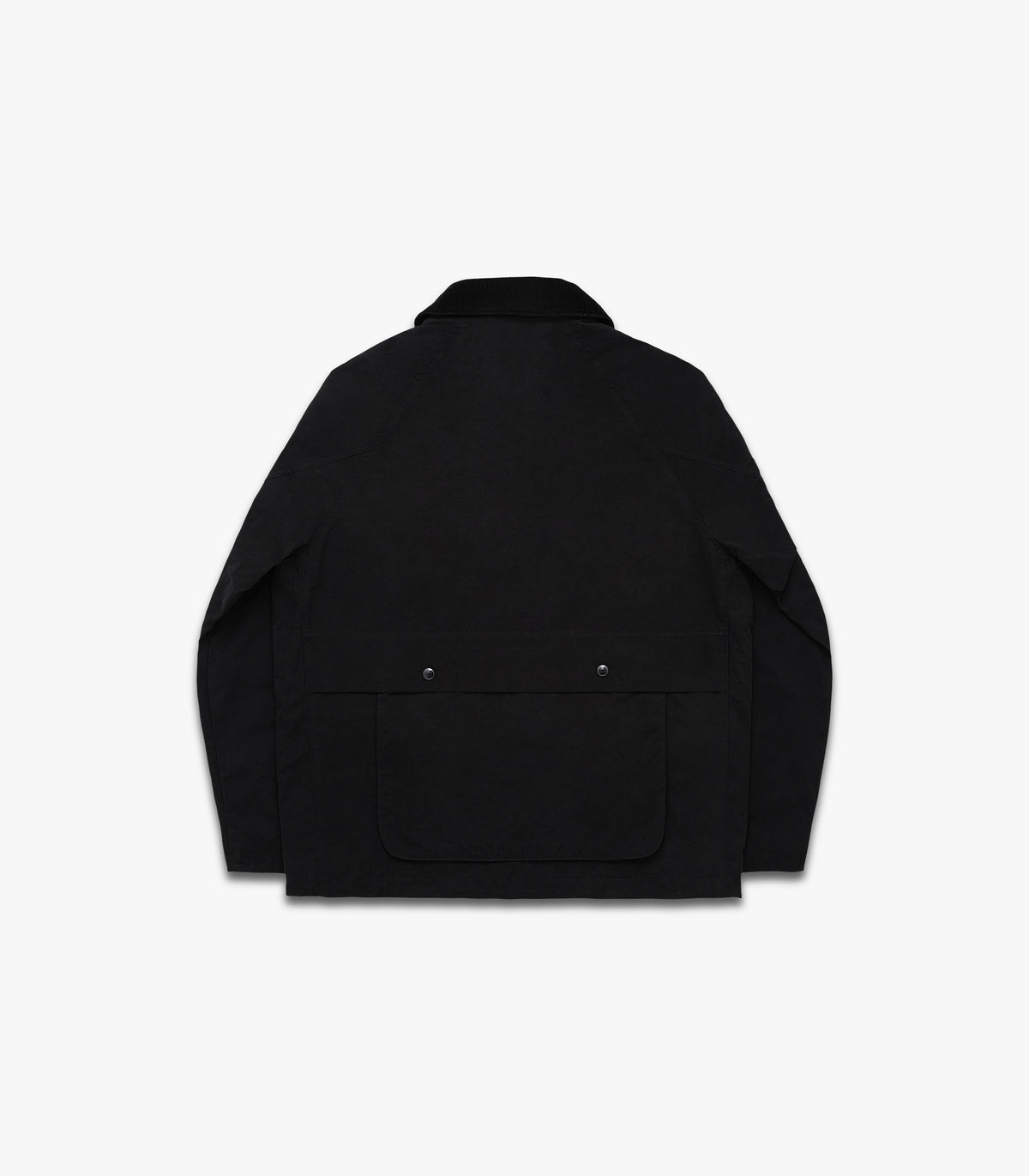 Highland Dry-Wax Cotton & Nylon Coat in Black