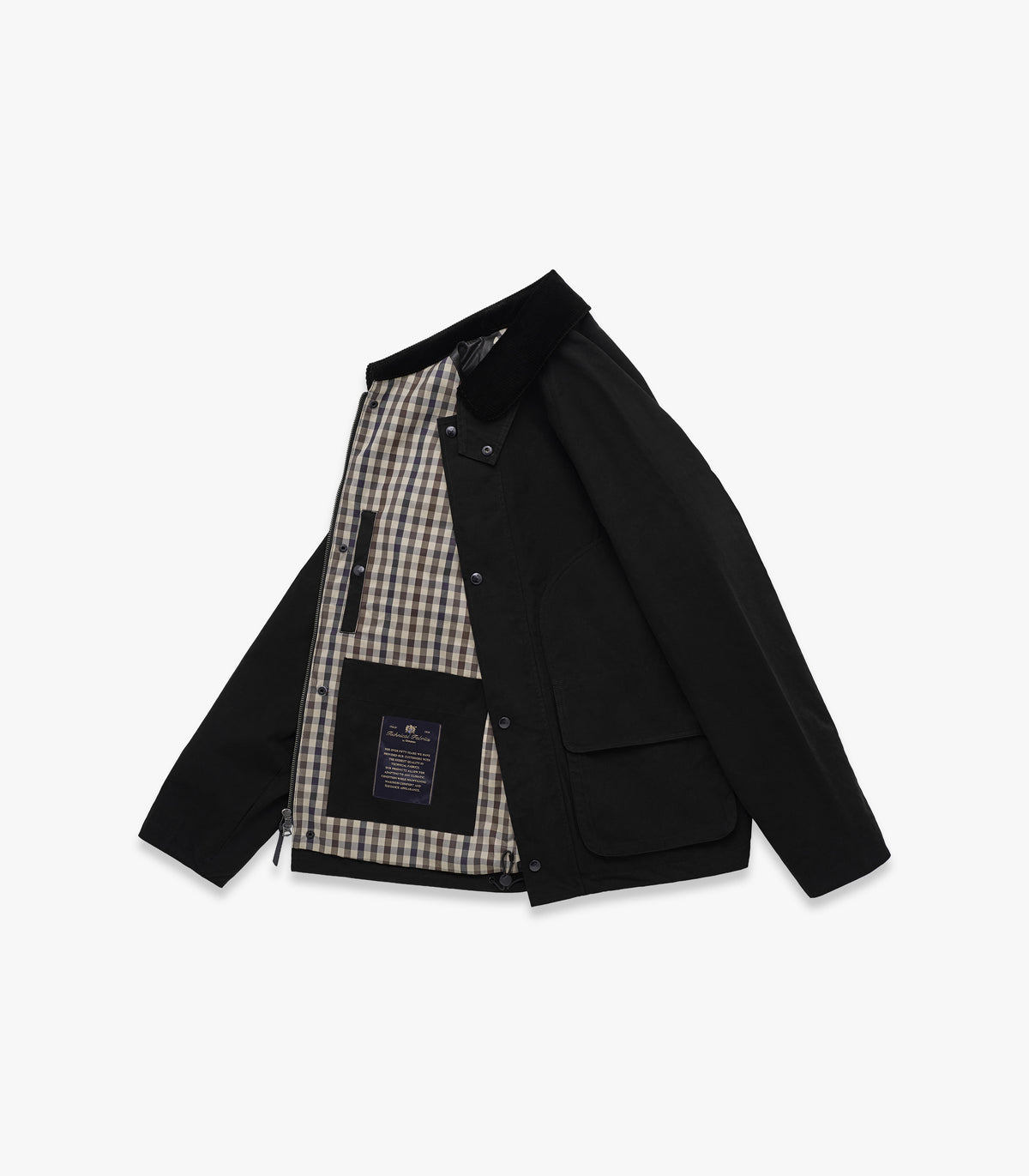 Highland Dry-Wax Cotton & Nylon Coat in Black