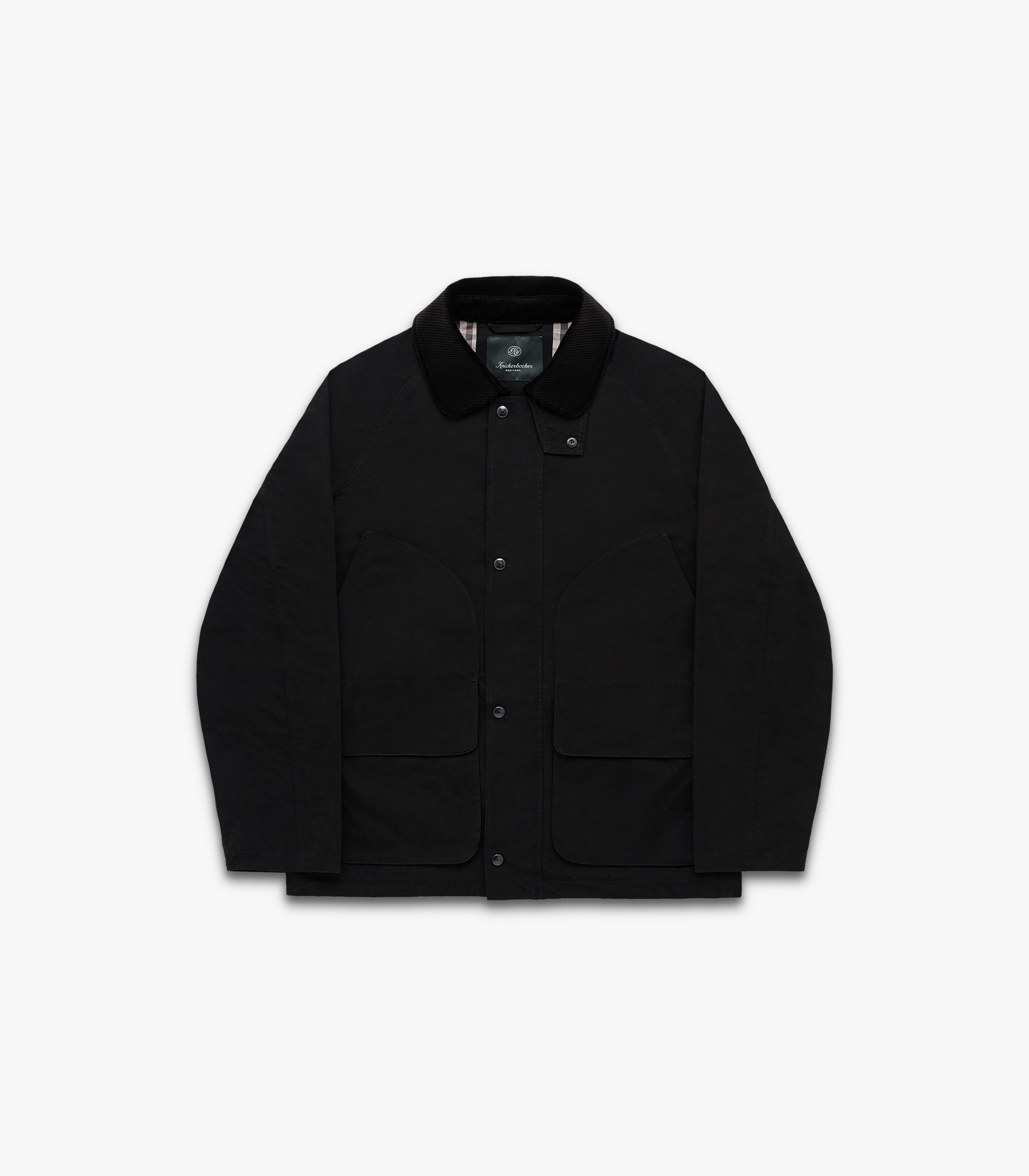 Highland Dry-Wax Cotton & Nylon Coat in Black