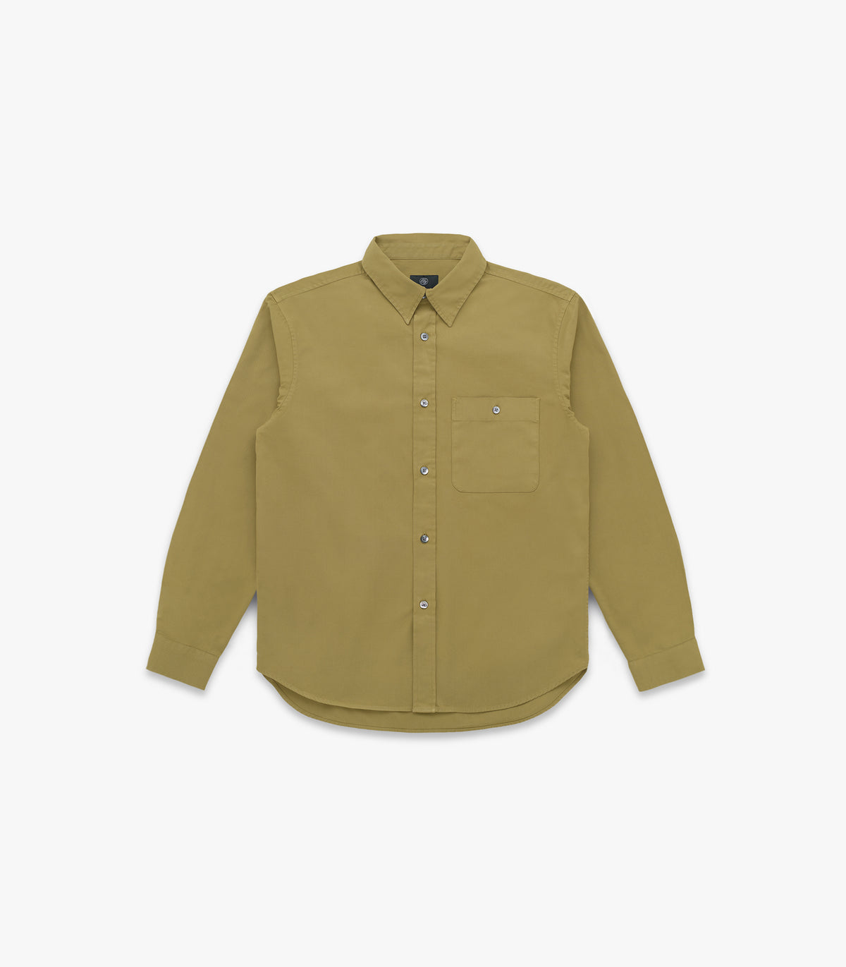 Jones Twill Cotton Shirt in Midnight Olive