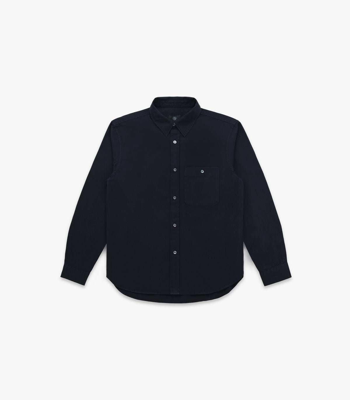 Jones Twill Cotton Shirt in Midnight Navy
