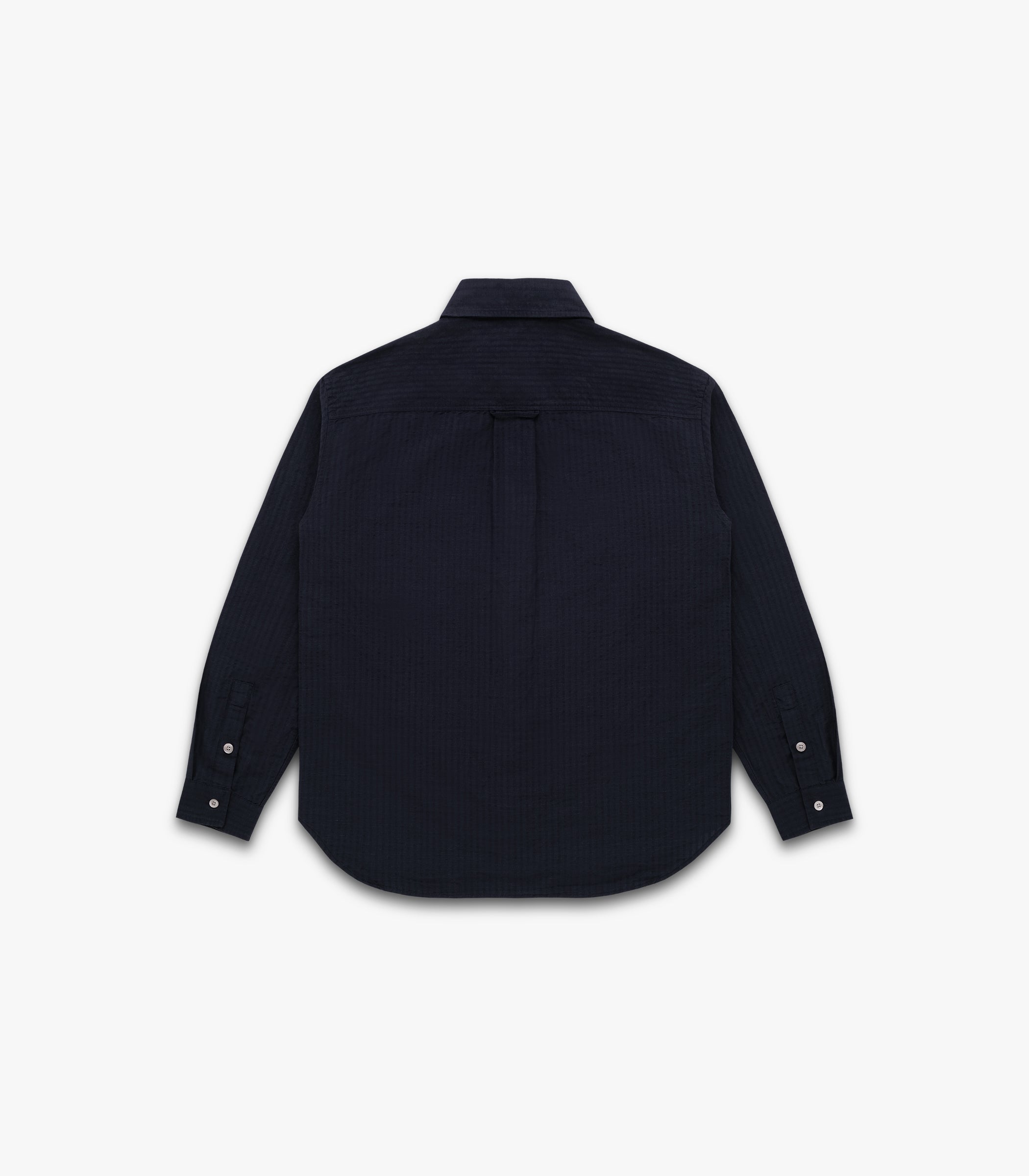 Jones Cotton & Linen Shirt in Navy