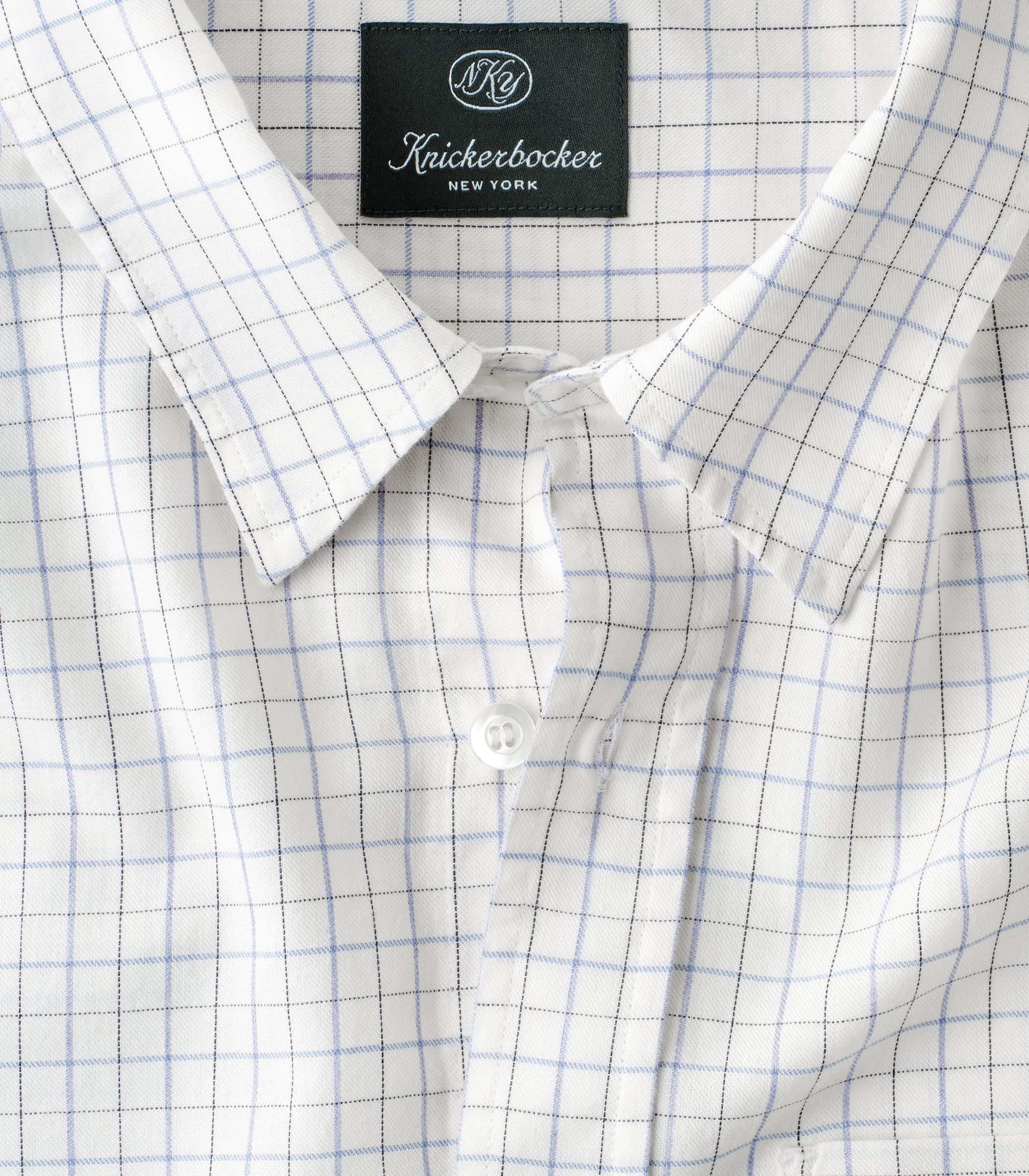 Jones Cotton & Merino Shirt in Bone & Sky