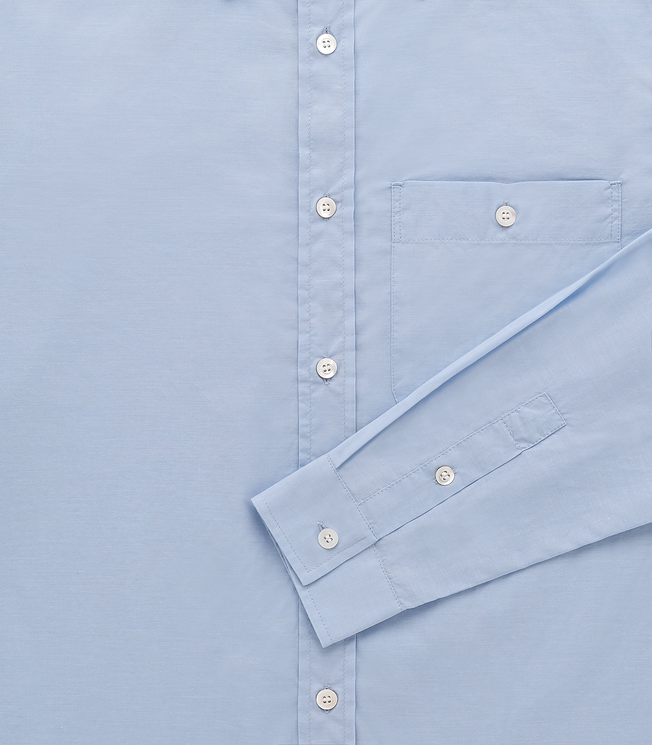 Jones Cotton & Silk Shirt in Classic Blue