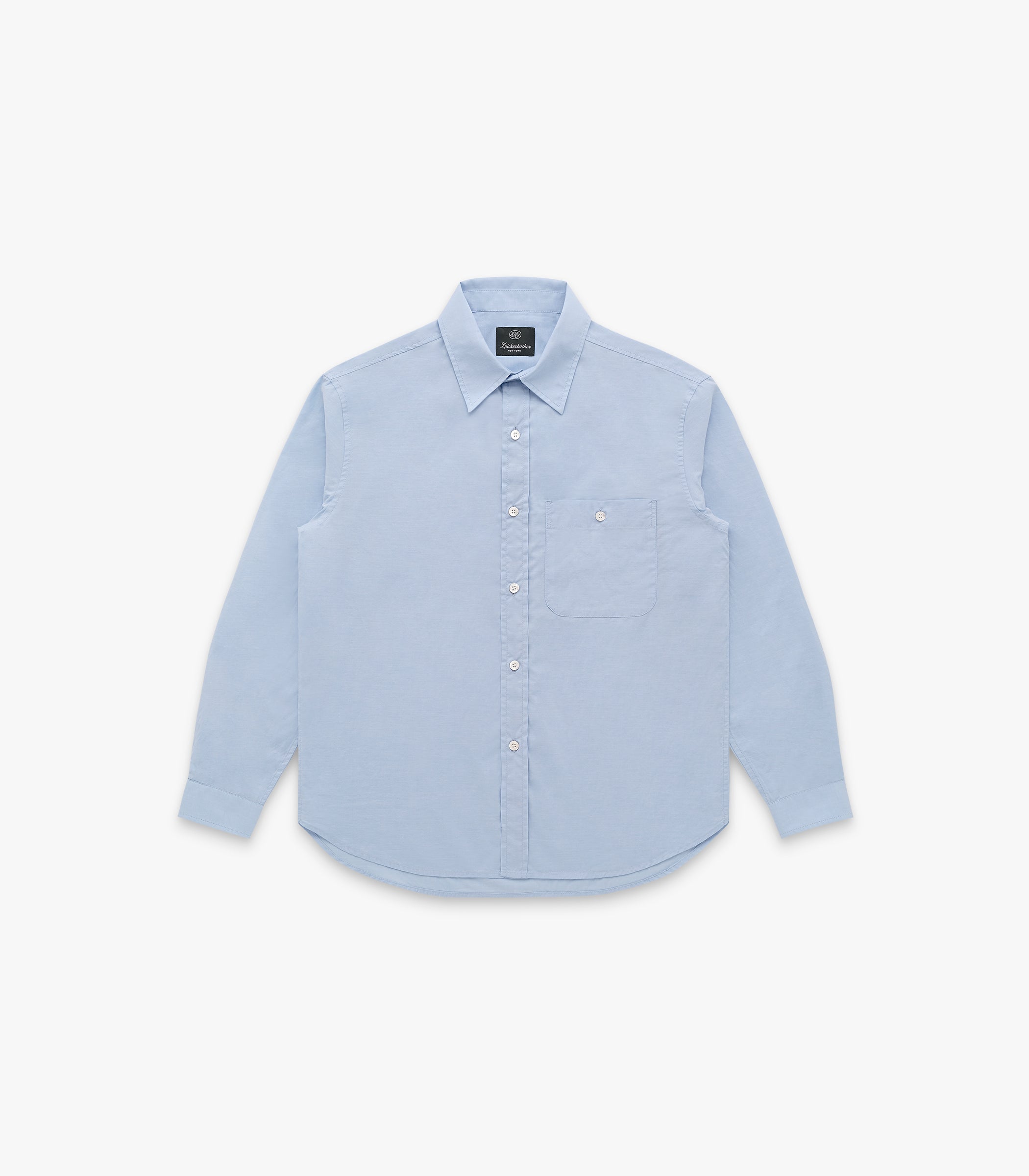 Jones Cotton & Silk Shirt in Classic Blue
