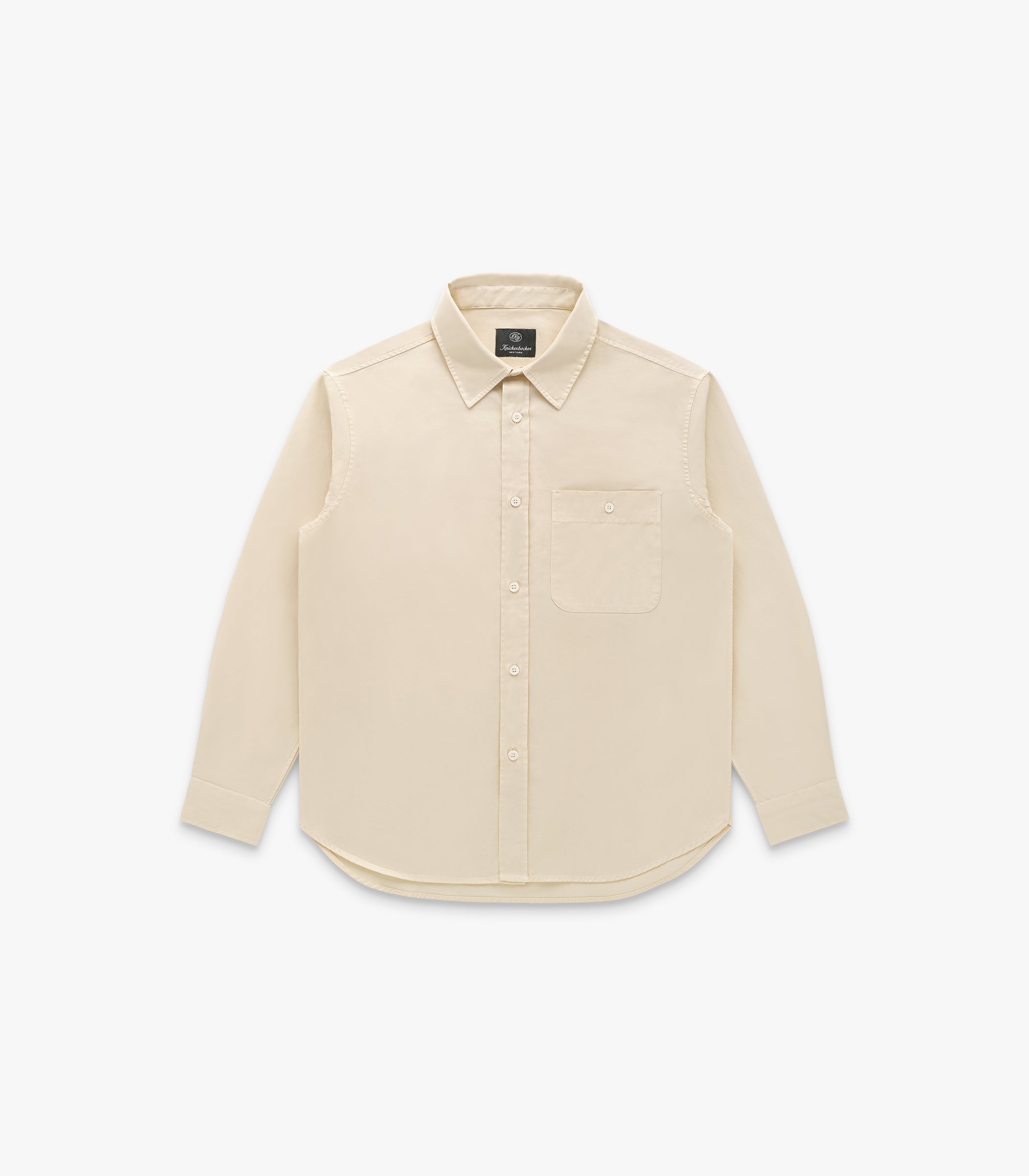Jones Twill Cotton Shirt in Ecru