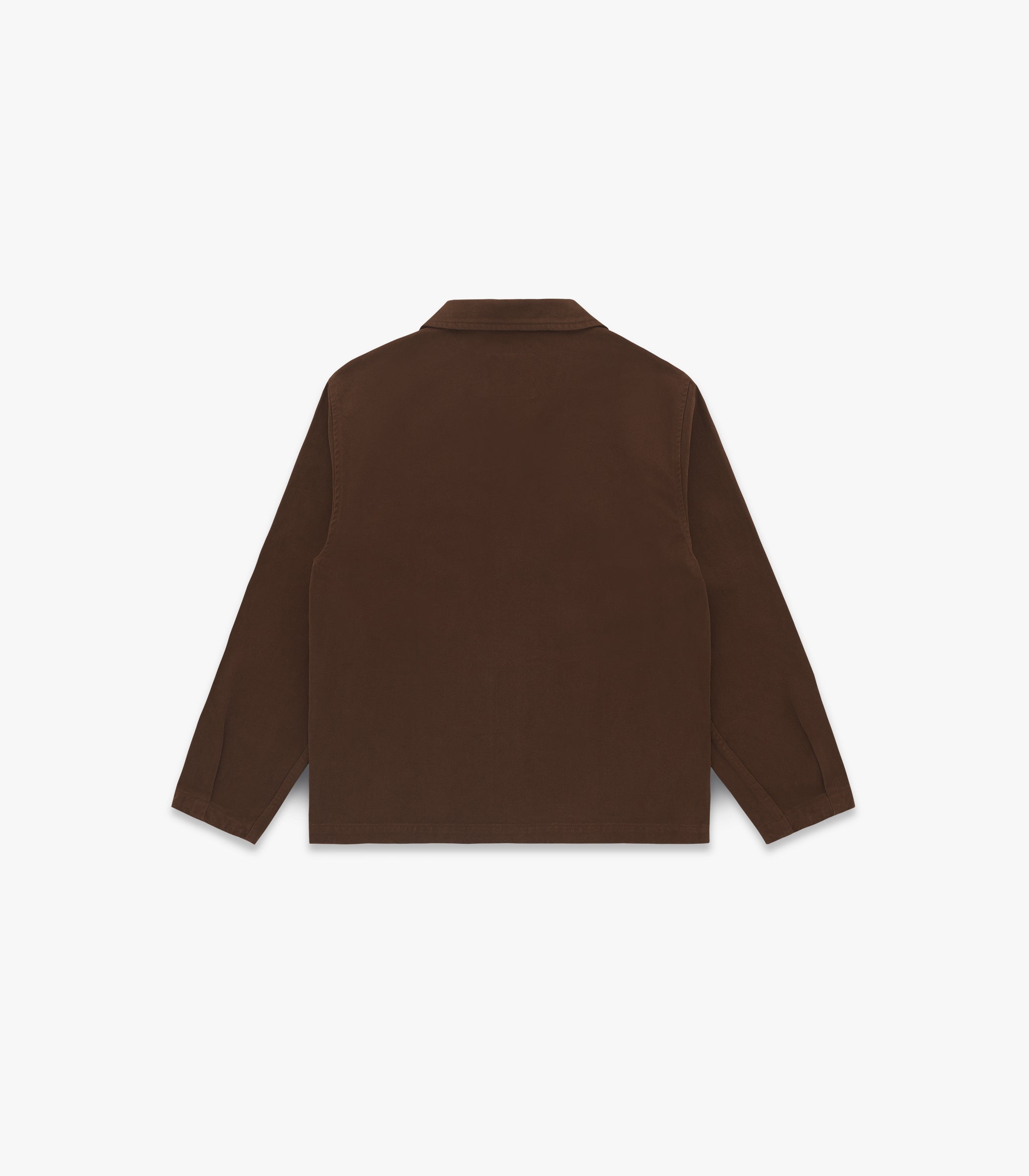Jungle Brushed Twill Cotton Overshirt in Brown