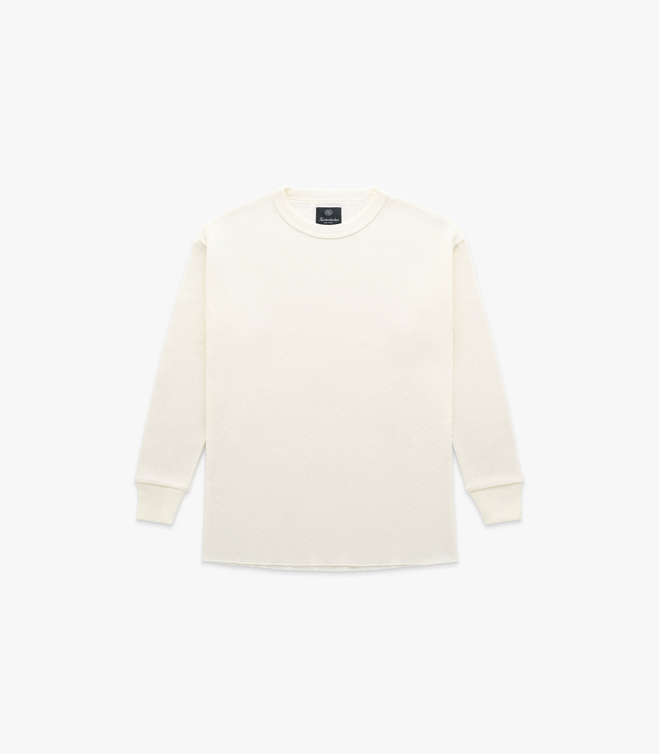 Flat Knit Cotton Thermal in Milk