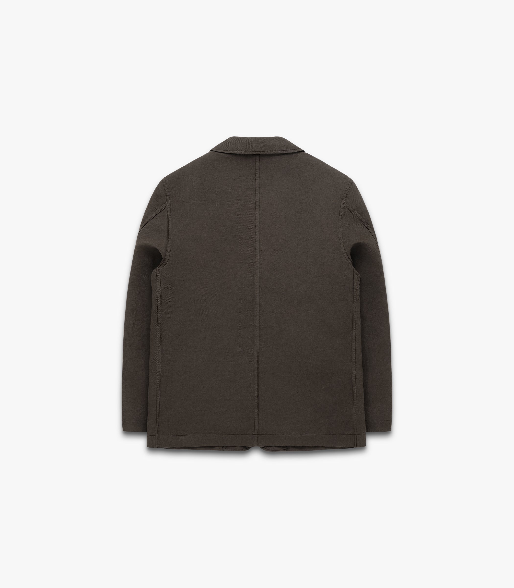 Lane Twill Cotton & Linen Suit Jacket in Black Olive