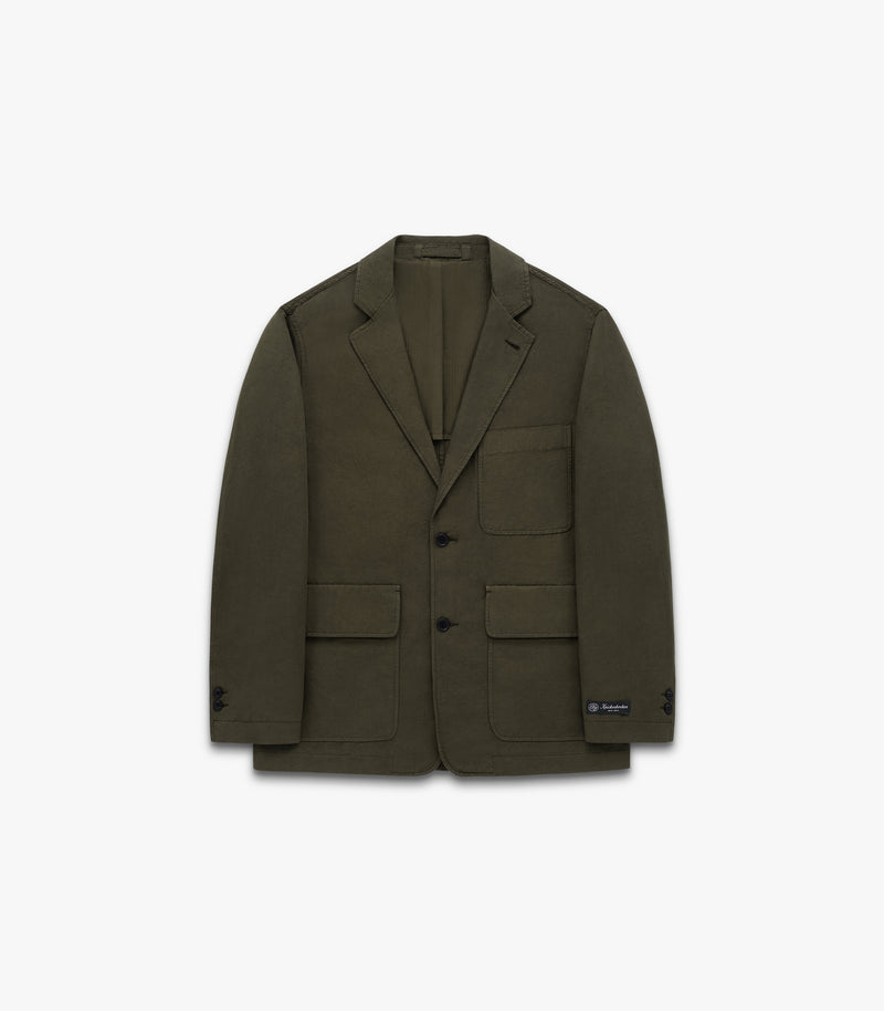 Lane Twill Cotton & Linen Suit Jacket in Tuscan Olive