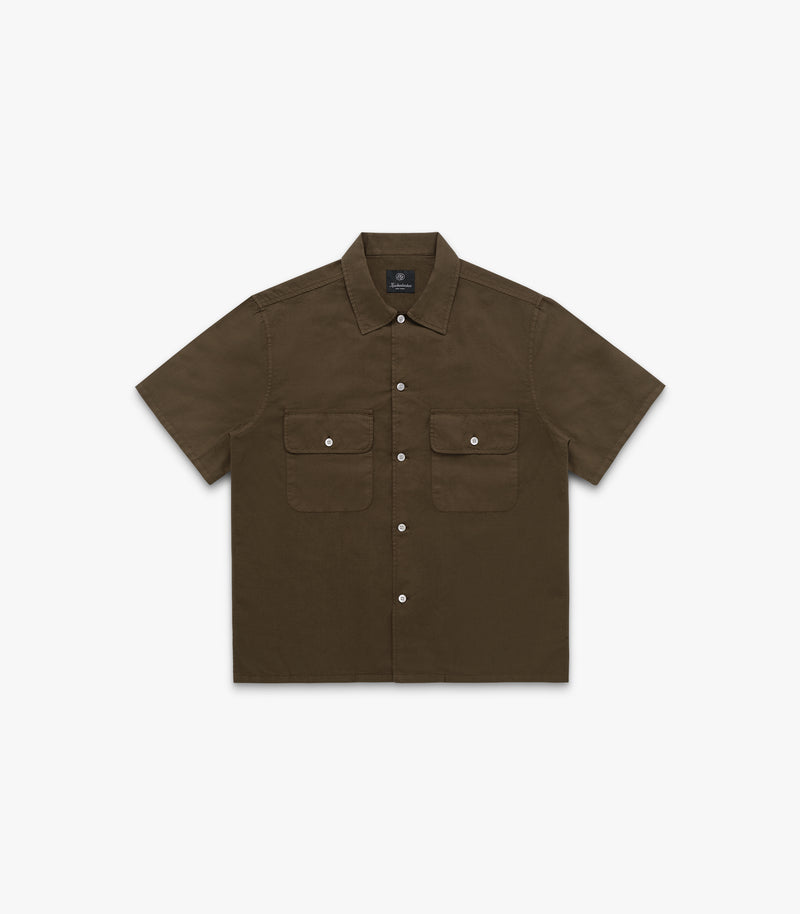 Mar Cotton & Linen Shirt in Mocha