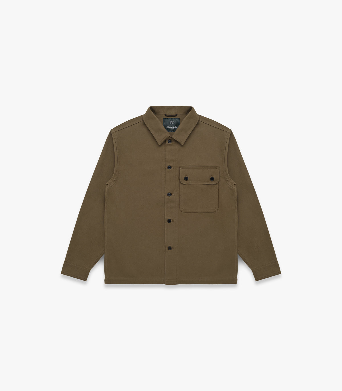 Market Compact Cotton Overshirt in Moss