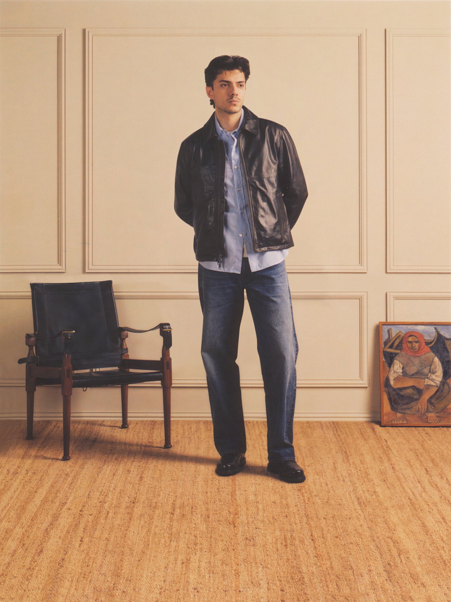 Benson Leather Jacket in Brown