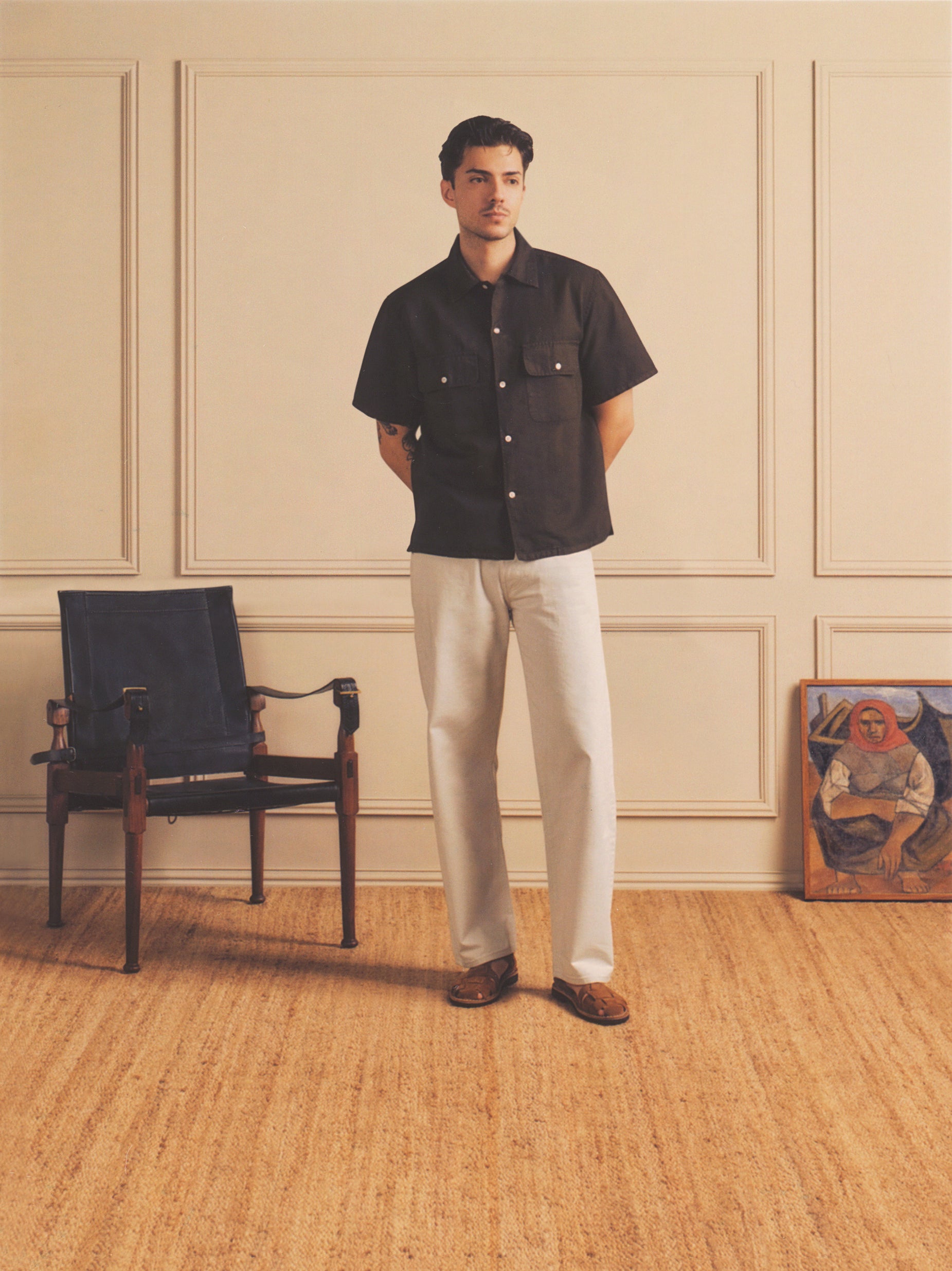 K102-W Twill Pant in Ecru
