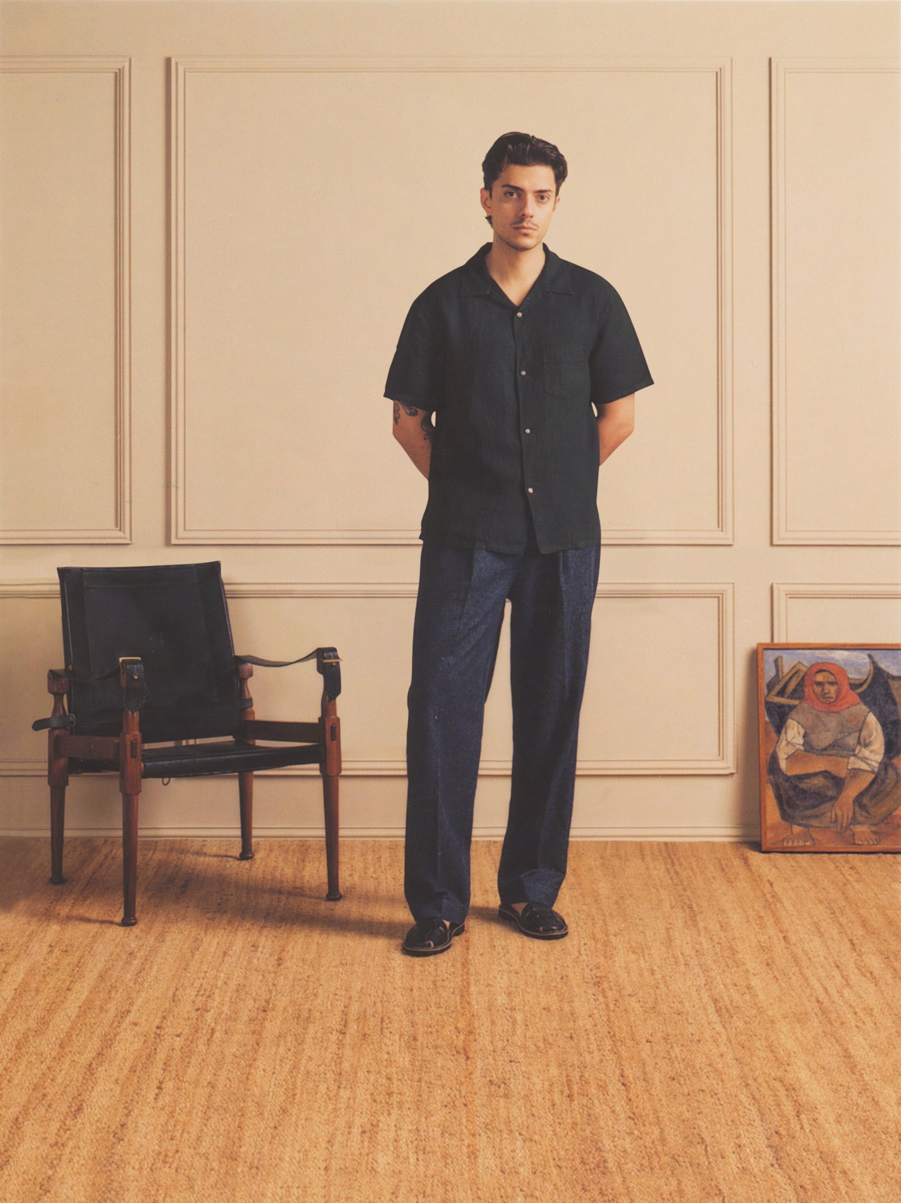 Marina Linen Shirt in Black