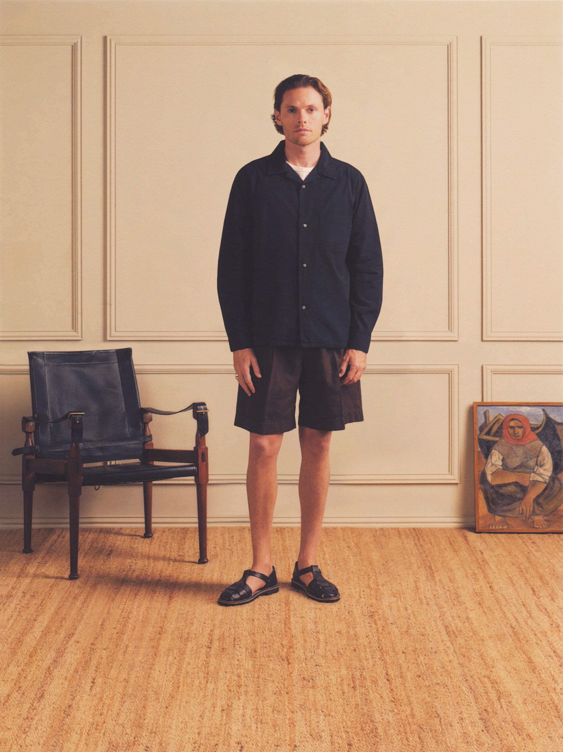 Fulton Seersucker Shirt in Black