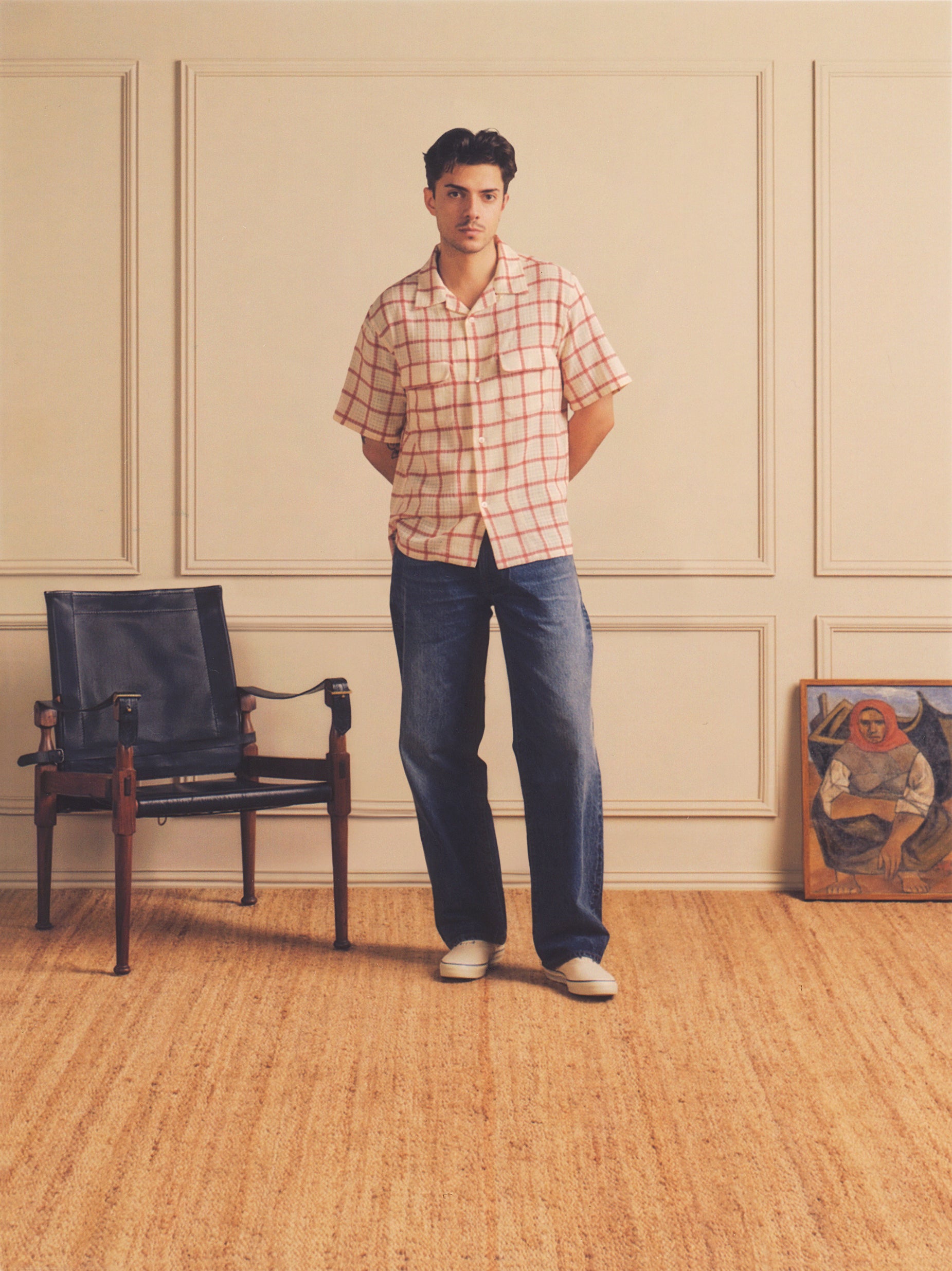 Penny Loom Cotton Shirt S/S in Ecru