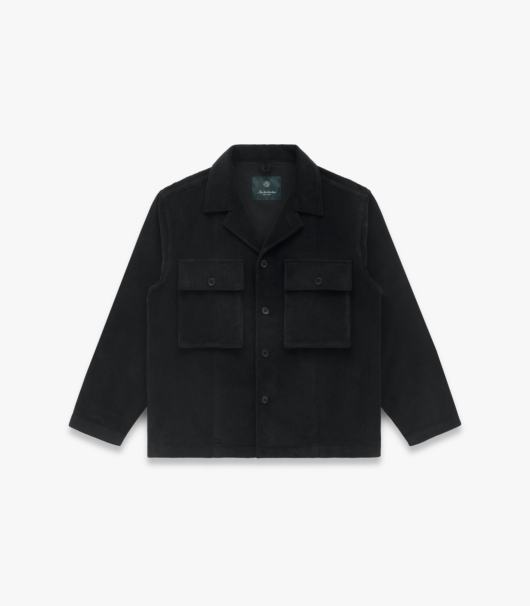 Mercer Corduroy Cotton Overshirt in Black